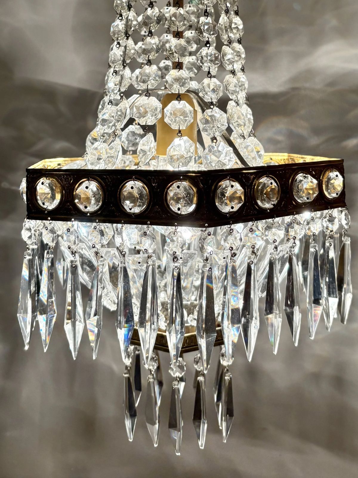 Italian Empire Style Chandelier photo vintage
