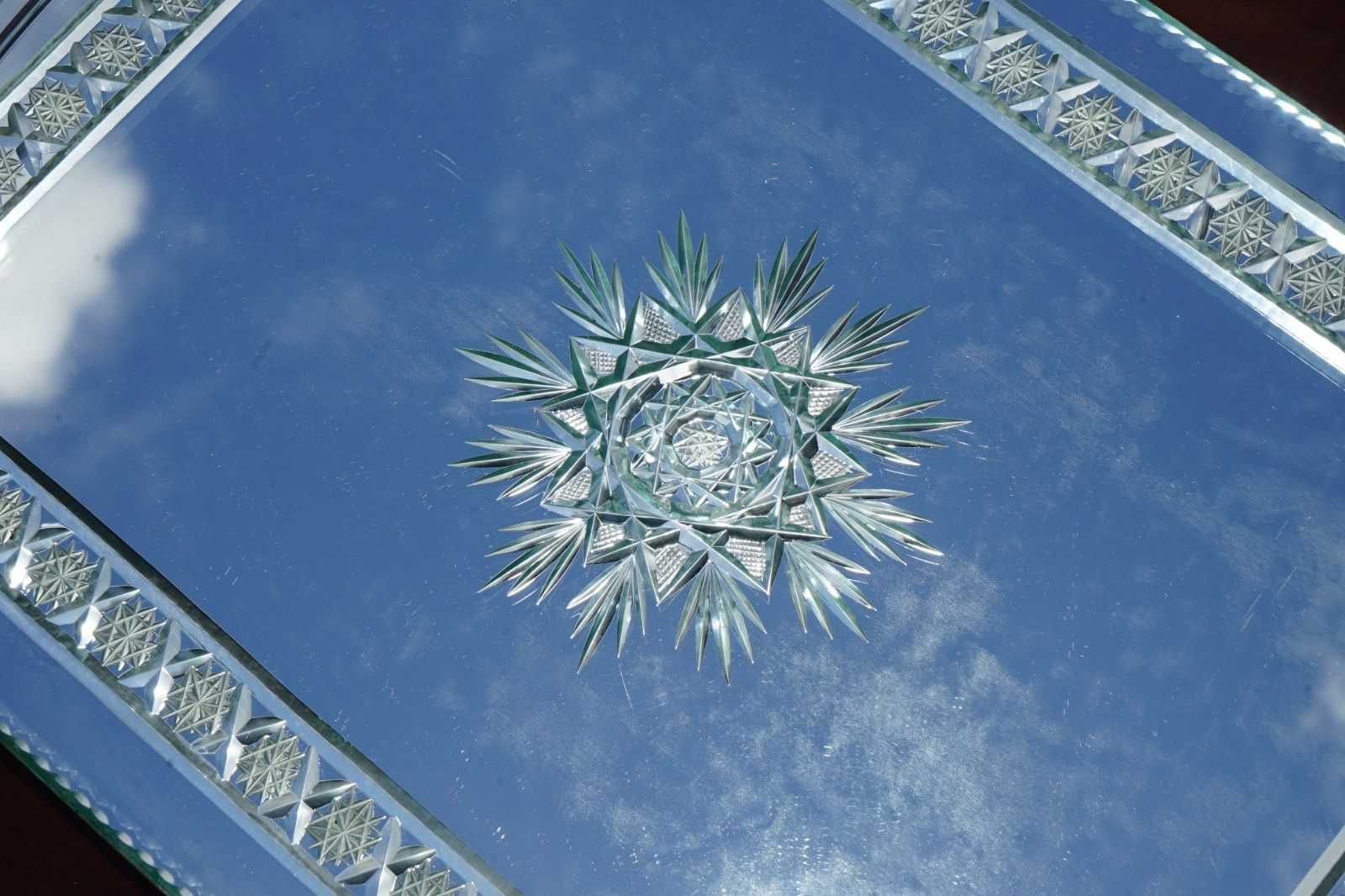 Exquisite Hand Made In Italy Venetian Etched Glass Tray Bought It Asprey & Co photo Home Decor