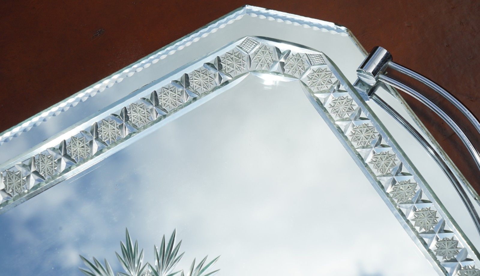 Exquisite Hand Made In Italy Venetian Etched Glass Tray Bought It Asprey & Co photo vinterior