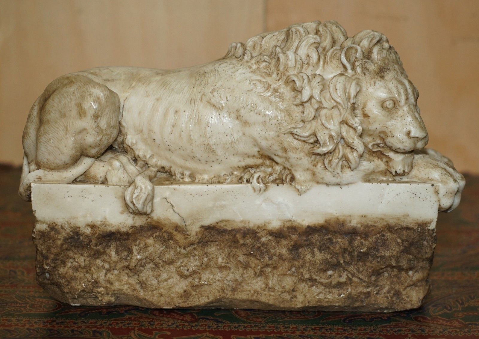Pair Of Antique 19th Century Italian Antonio Canova Tomb Of Pope Clement Lions photo 4950.0