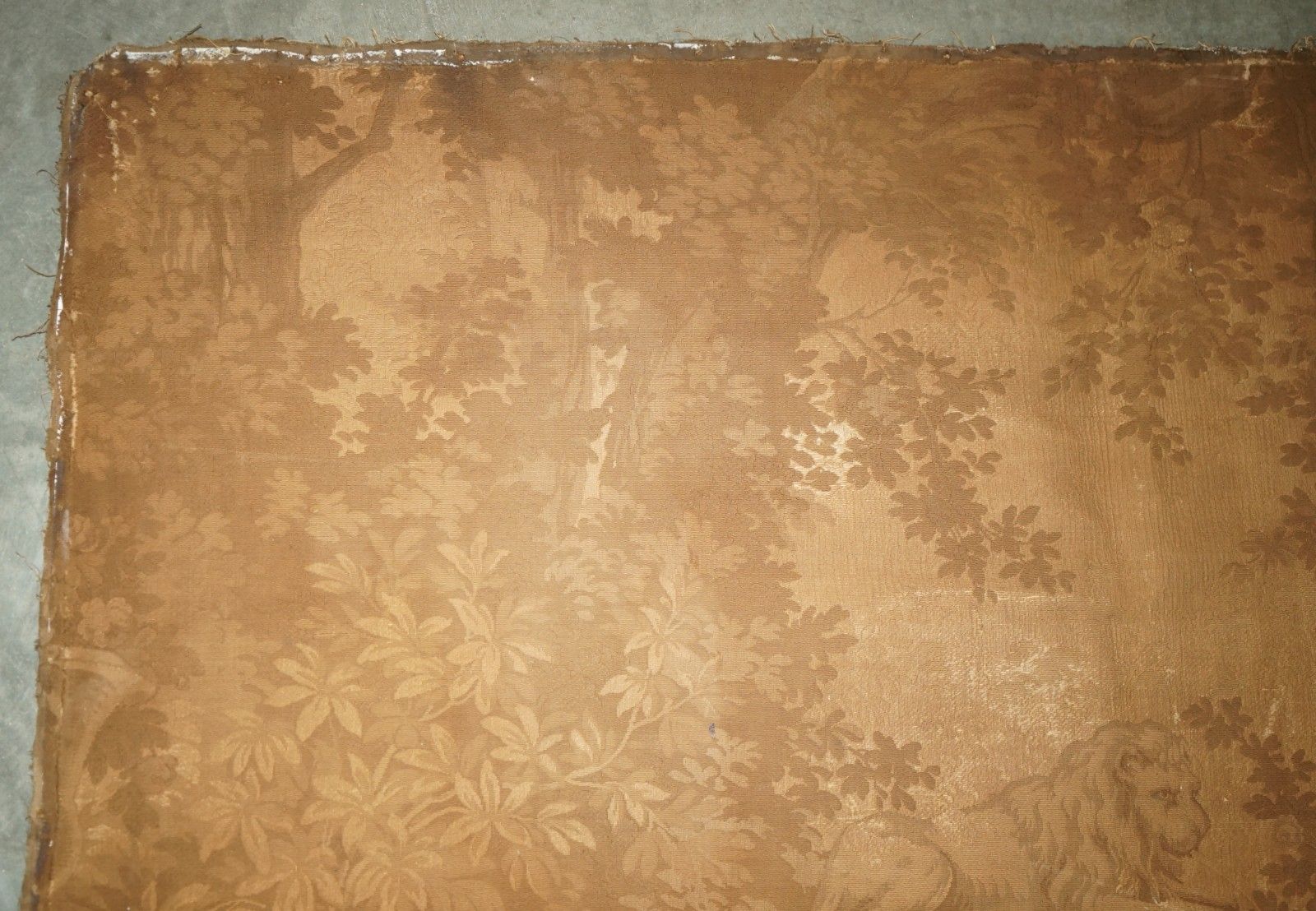 photo vintage Antique Cir 1880 Tapestry Depicting Watteau Esque Figures After Antoine Watteau