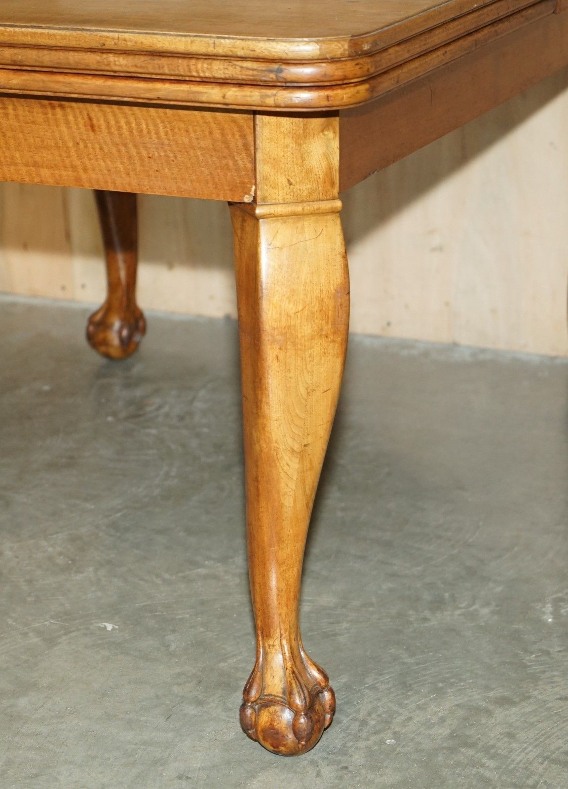 3750.0 Massively Extending Antique French Walnut Art Deco Claw & Ball Dining Table photo