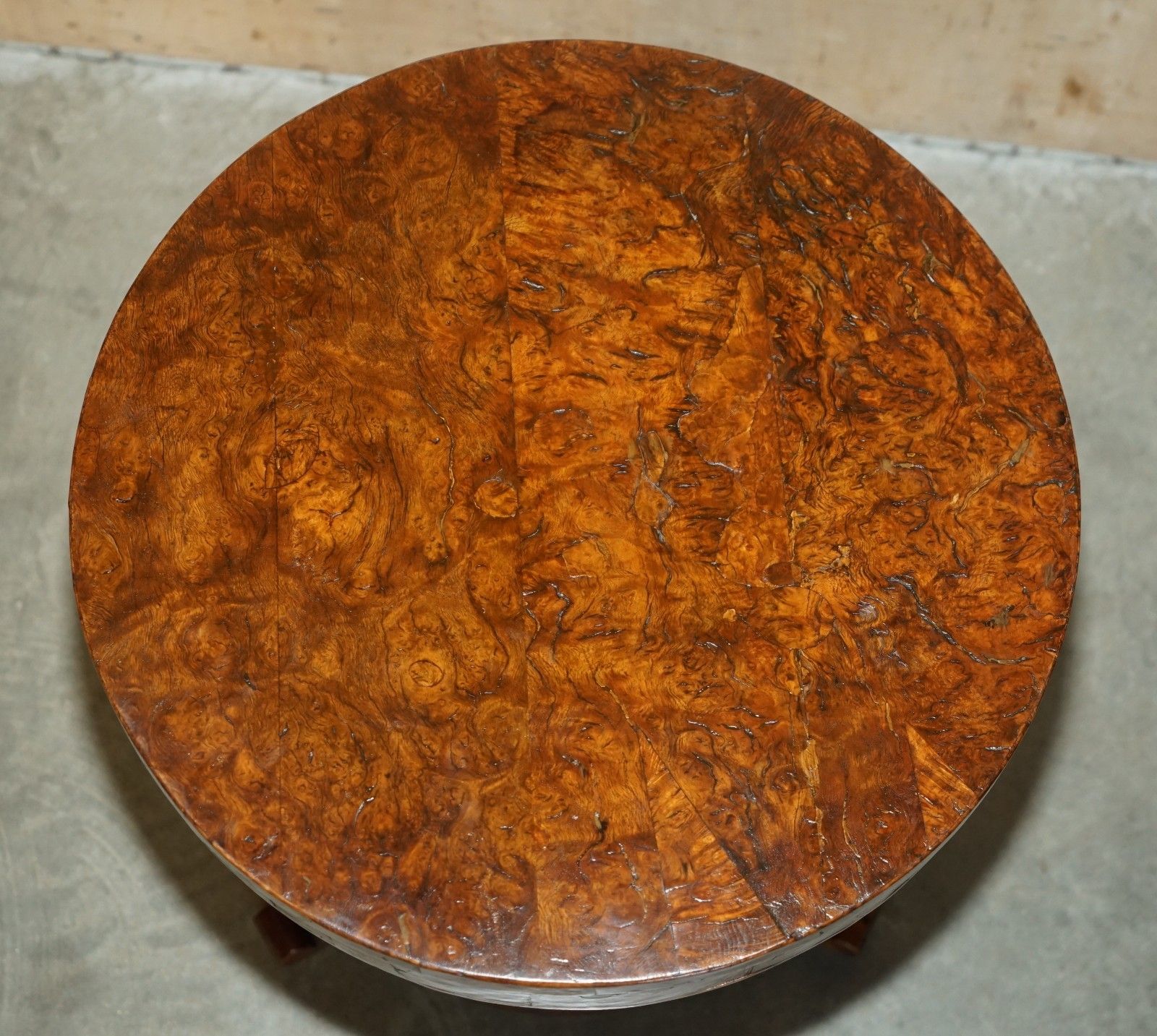 Super Rare Original Victorian Pollard Oak Side End Lamp Wine Table Patina!!!!!!! photo for sale