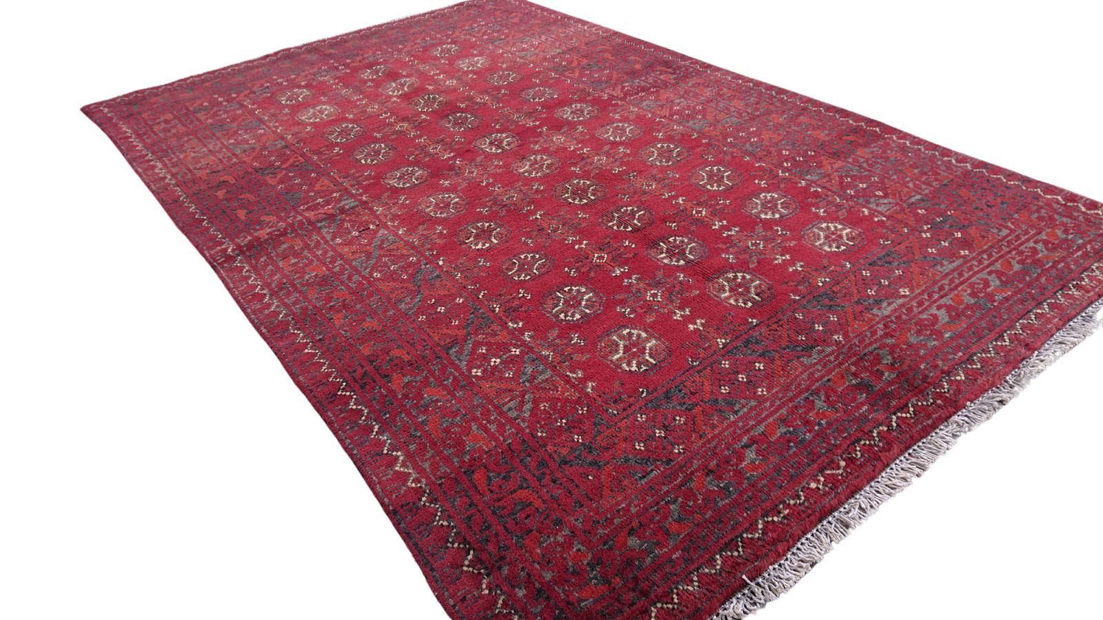 4x6 Bokhara Tribal Khal Mohammadi Geometric Area Rug photo furniture