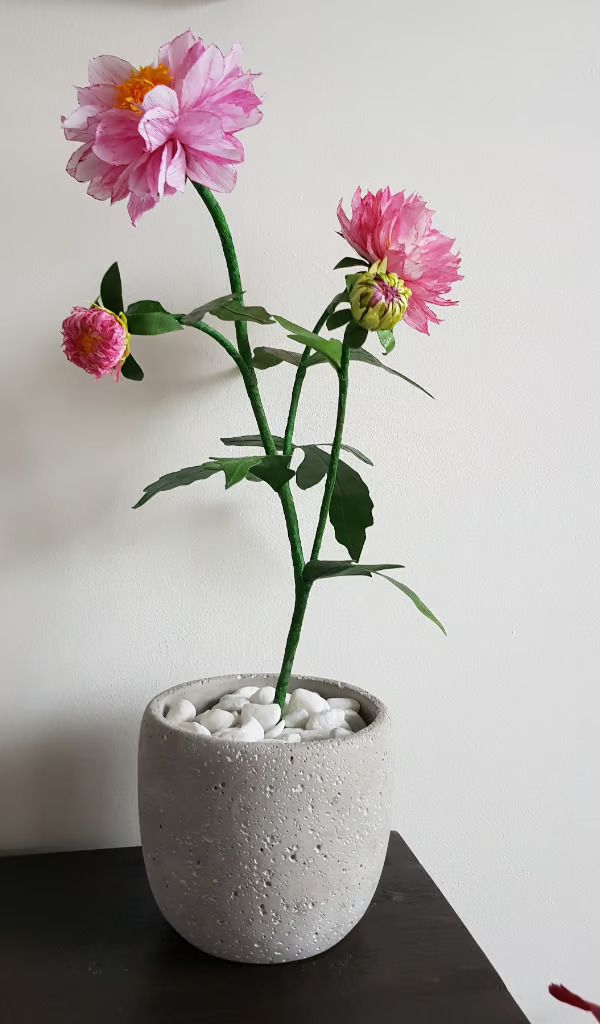 Realism Hand Crafted Powder Puff Dahlia Anenome photo furniture