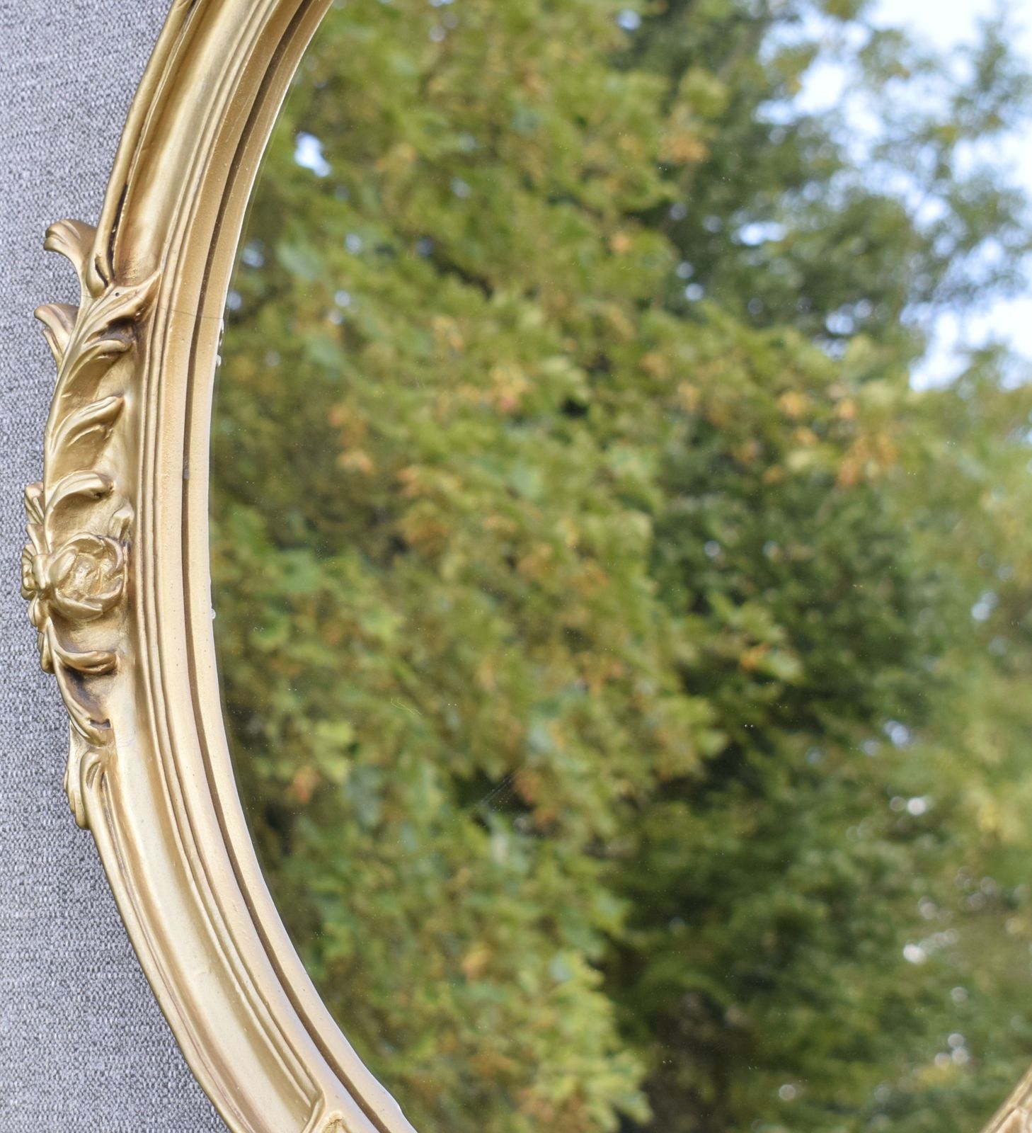 Oval Rococo Style Mirror, 1960s photo buy