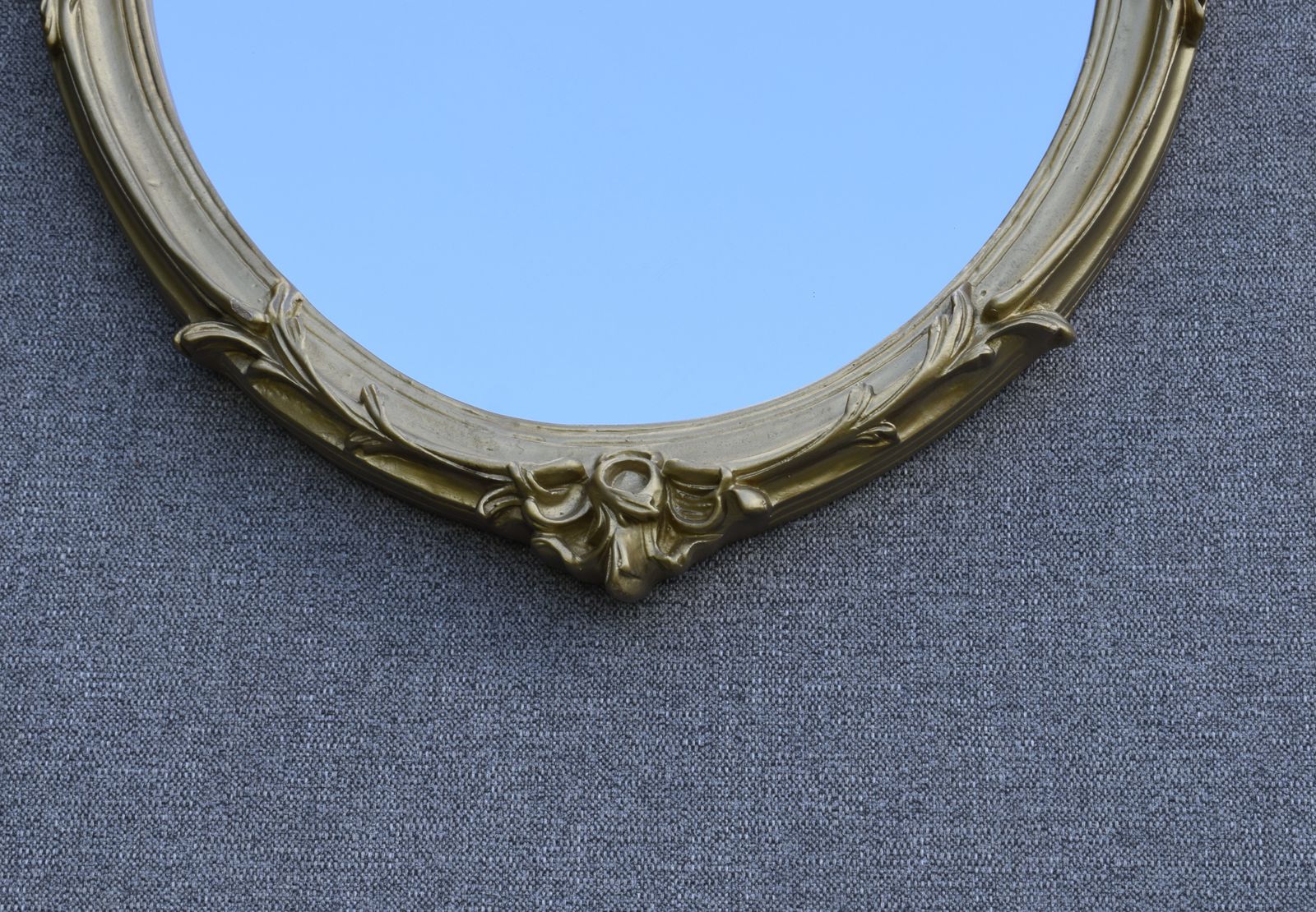 Home Decor Oval Rococo Style Mirror, 1960s photo
