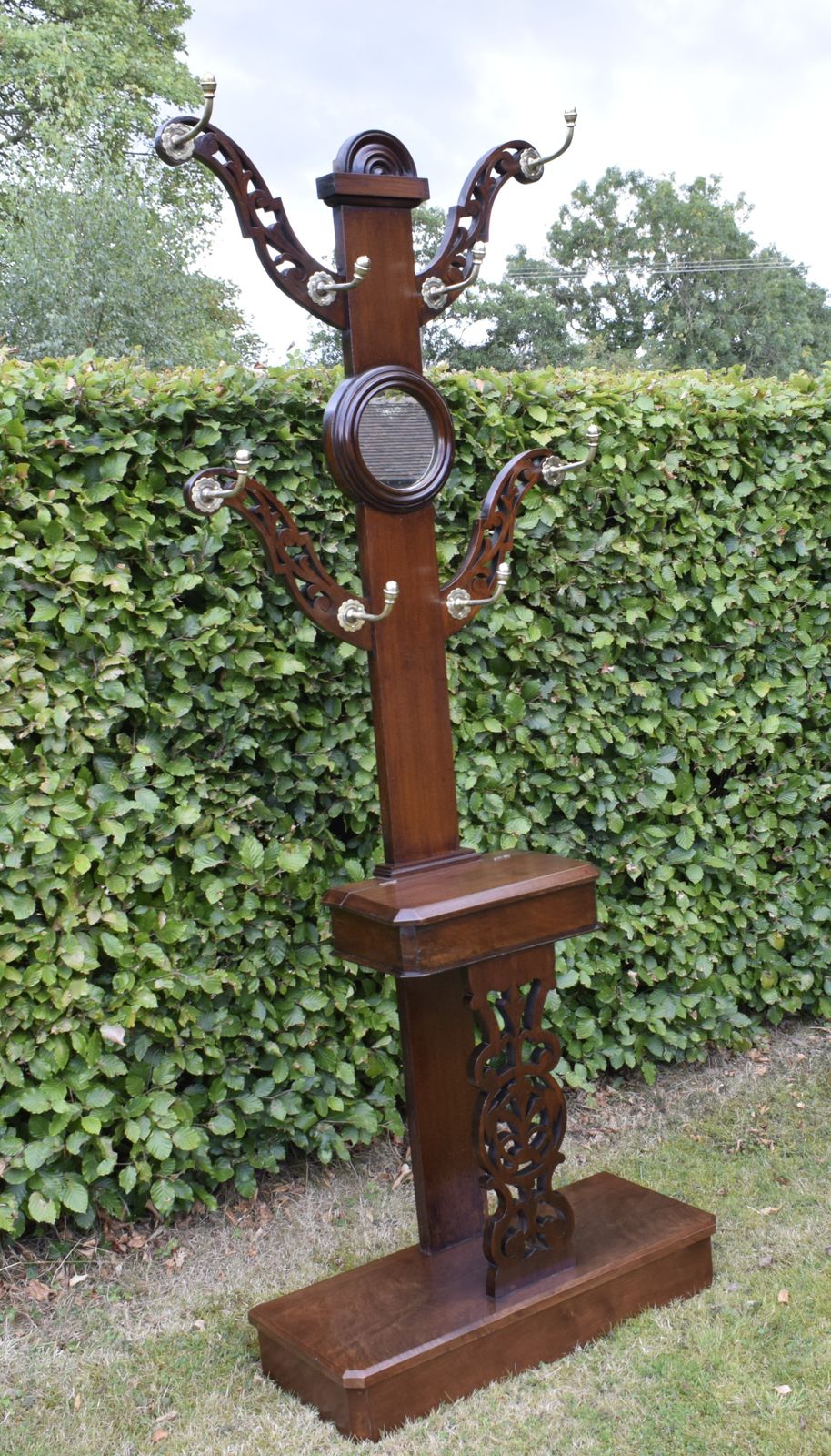 photo vintage Victorian Walnut Hall Stand, 1800s