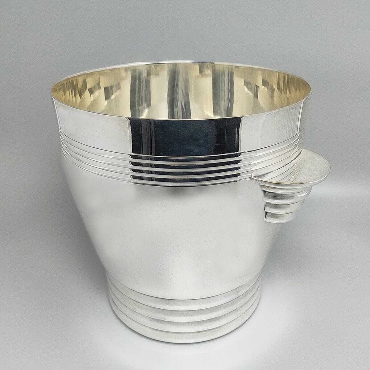 1930s Gorgeous Art Deco Ice Bucket By Vuillermet In Silver Plated. Made In France photo 1338.0