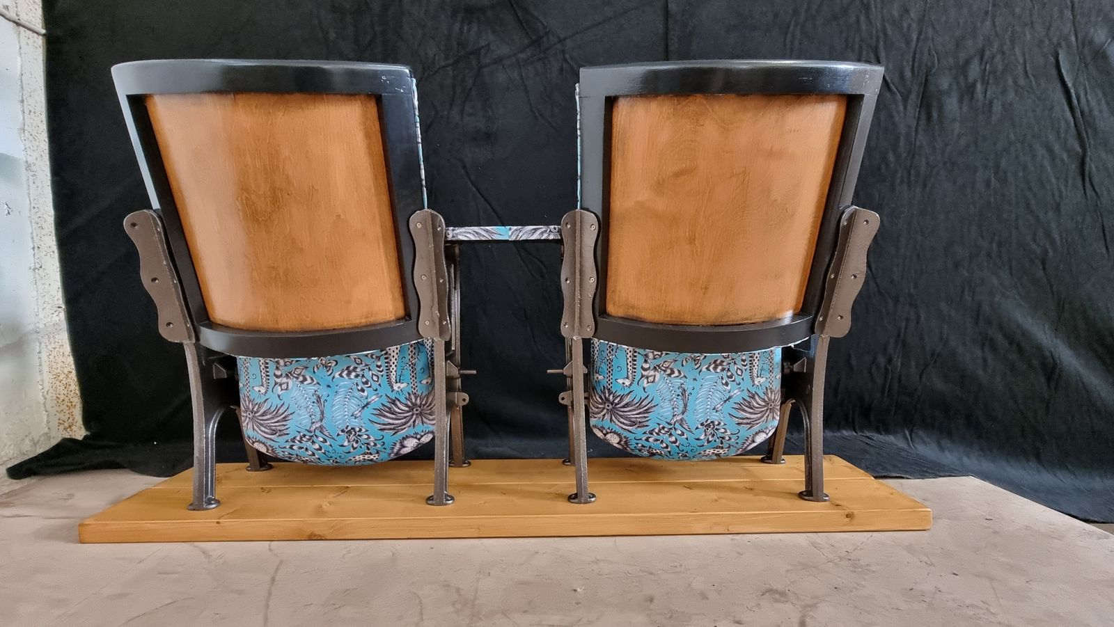 Vintage Cinema Seats With Table photo vintage