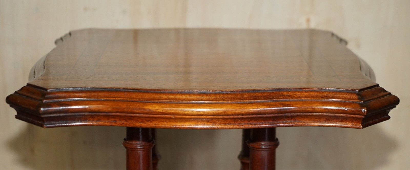 Pair Of Restored Flamed Mahogany Side End Lamp Wine Tables English Brass Castors photo 2350.0