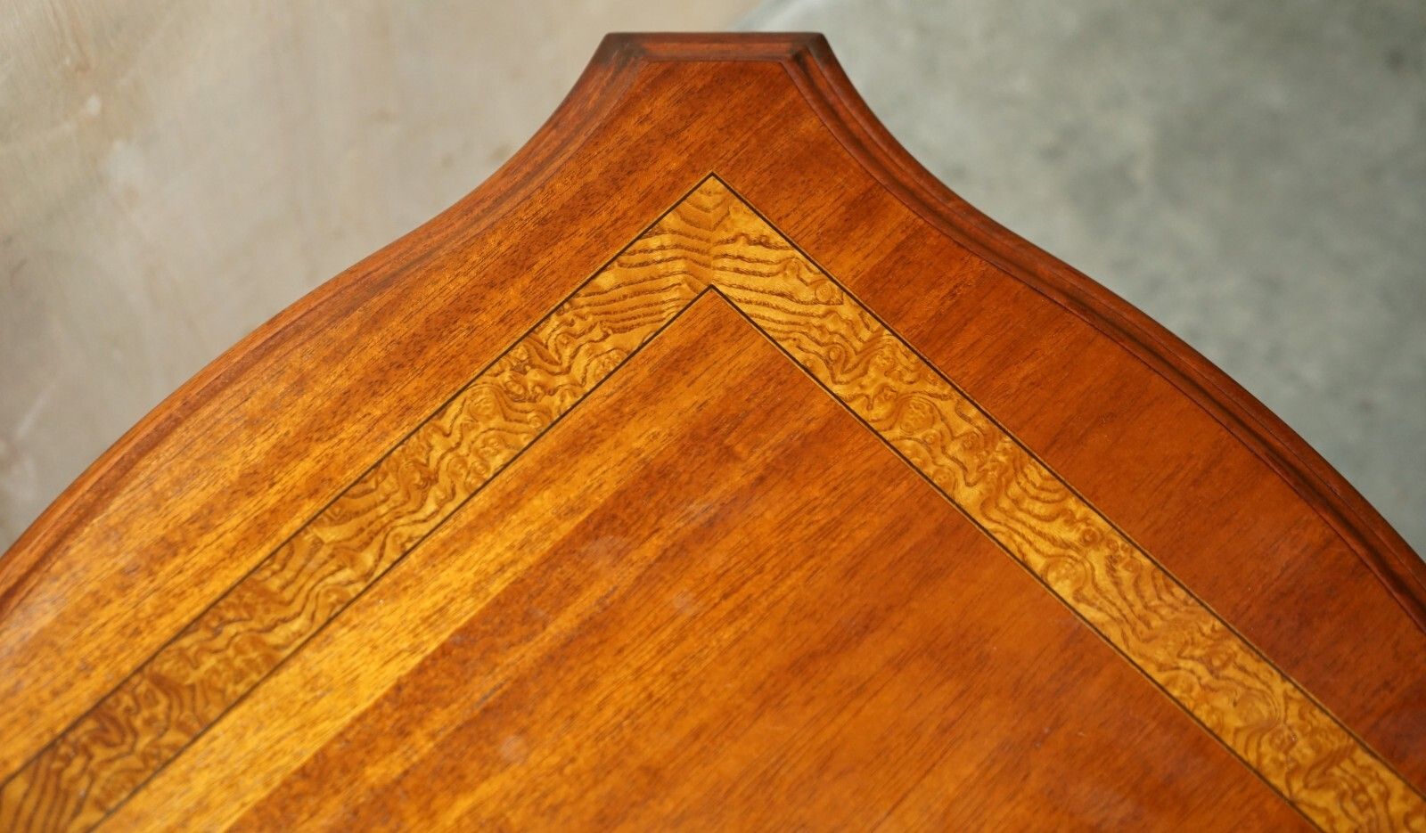Furniture Pair Of Restored Flamed Mahogany Side End Lamp Wine Tables English Brass Castors photo