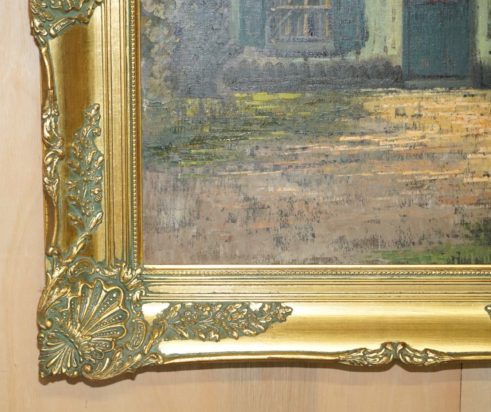 Extra Large 159x94cm H. Verbeelk Signed Oil Painting Of A Rural Scene With Horse photo vinterior