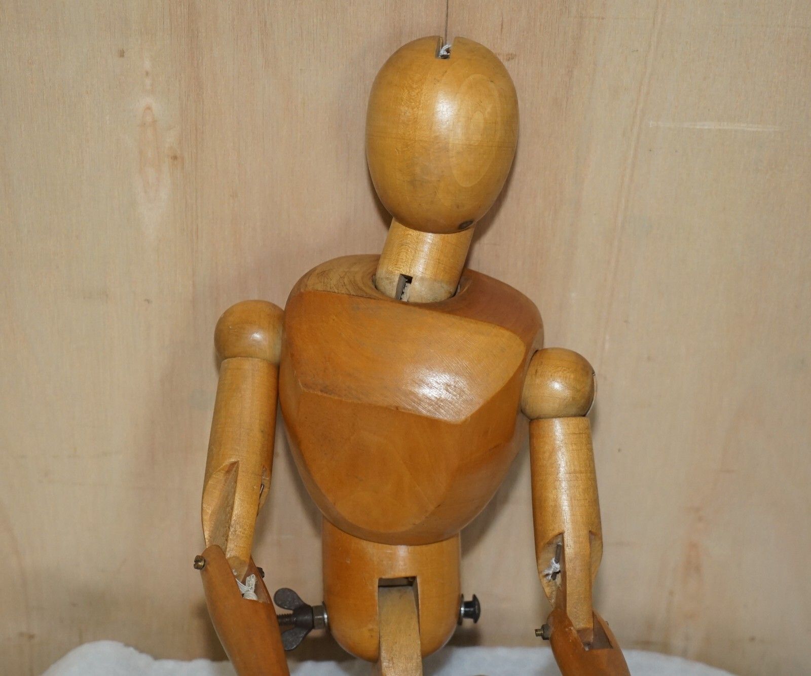 Stunning Circa 1950 Antique French Artists Lay Figure Medium Sized Lovely Patina photo for sale