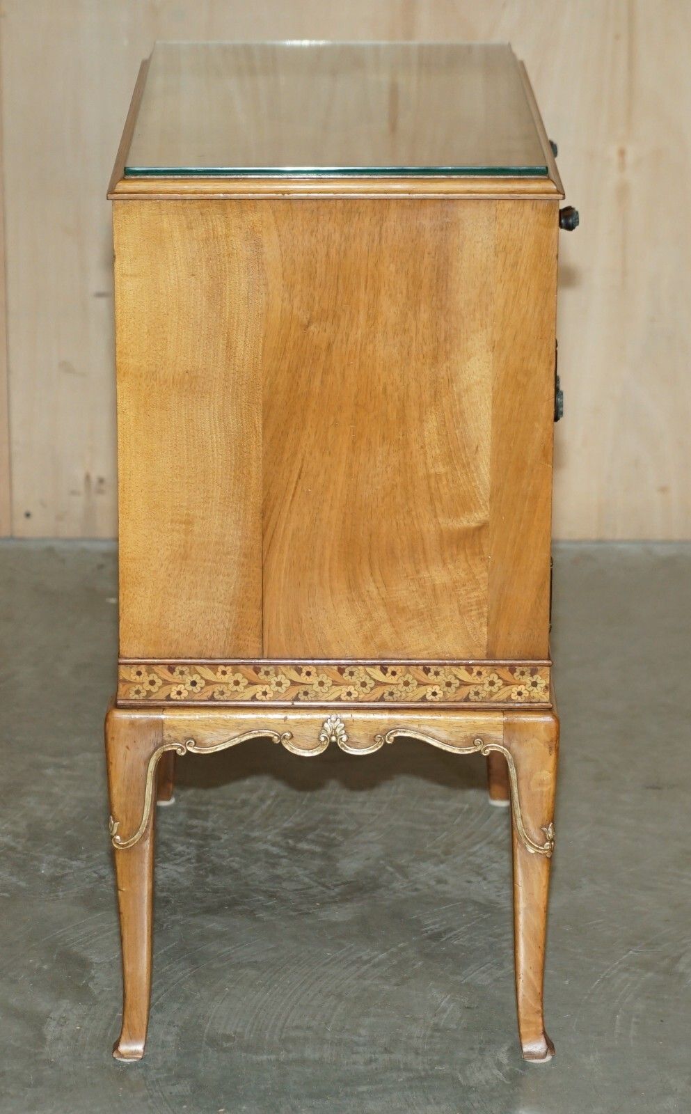 photo for sale Finest Quality Waring & Gillow Burr Walnut Bedside Table Drawers Part Of A Suite