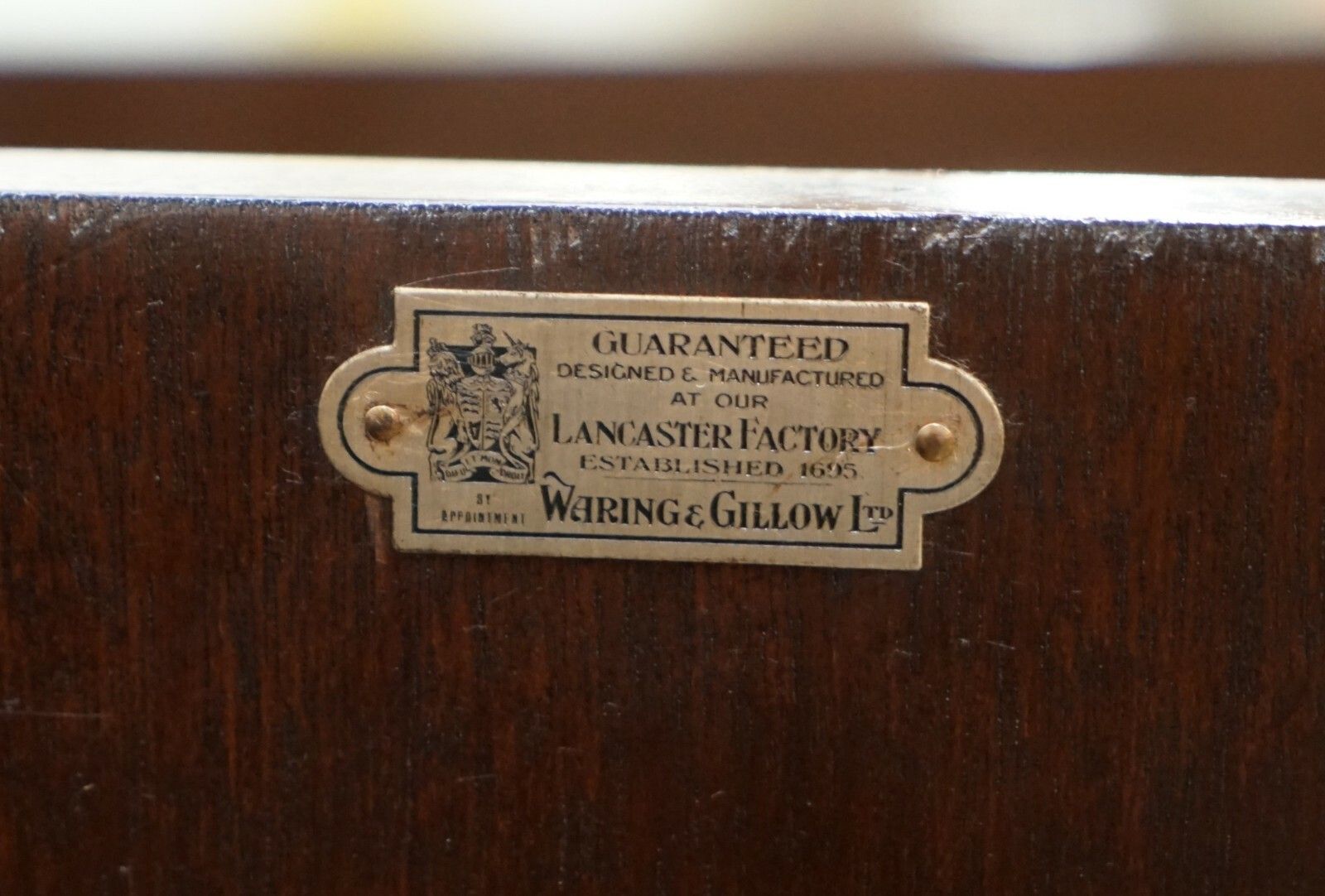 Fine Vintage Waring & Gillows Ltd Fully Stamped Flamed Mahogany Drinks Cabinet photo for sale