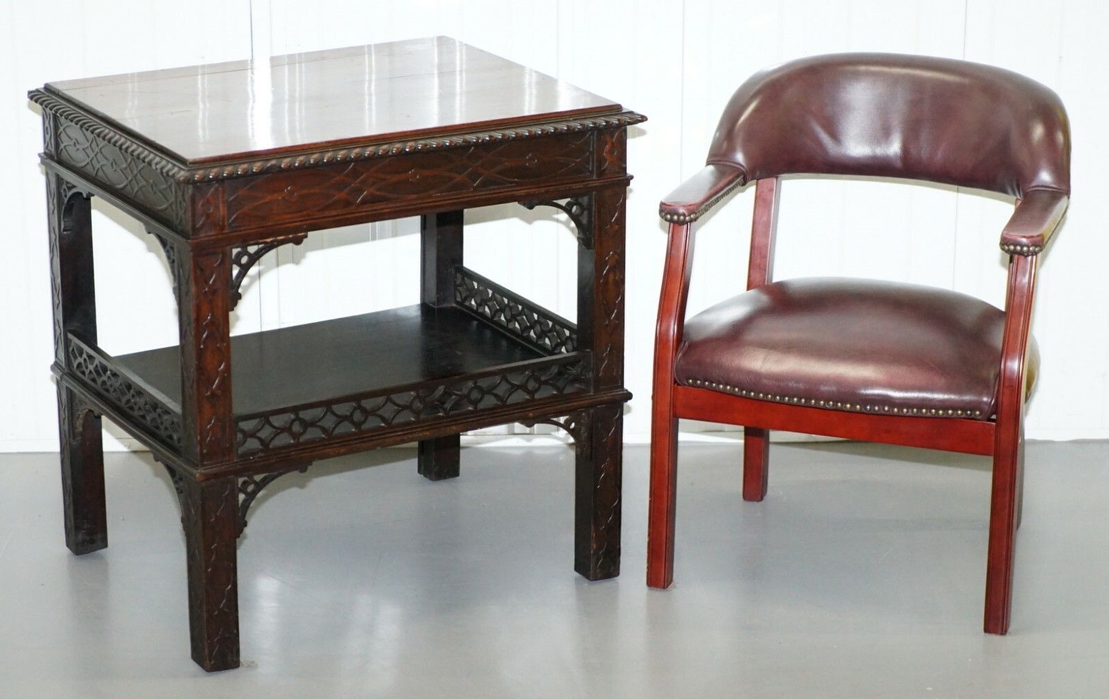 19th Century Thomas Chippendale Fret Work Carved And Pierced Occasional Table photo furniture