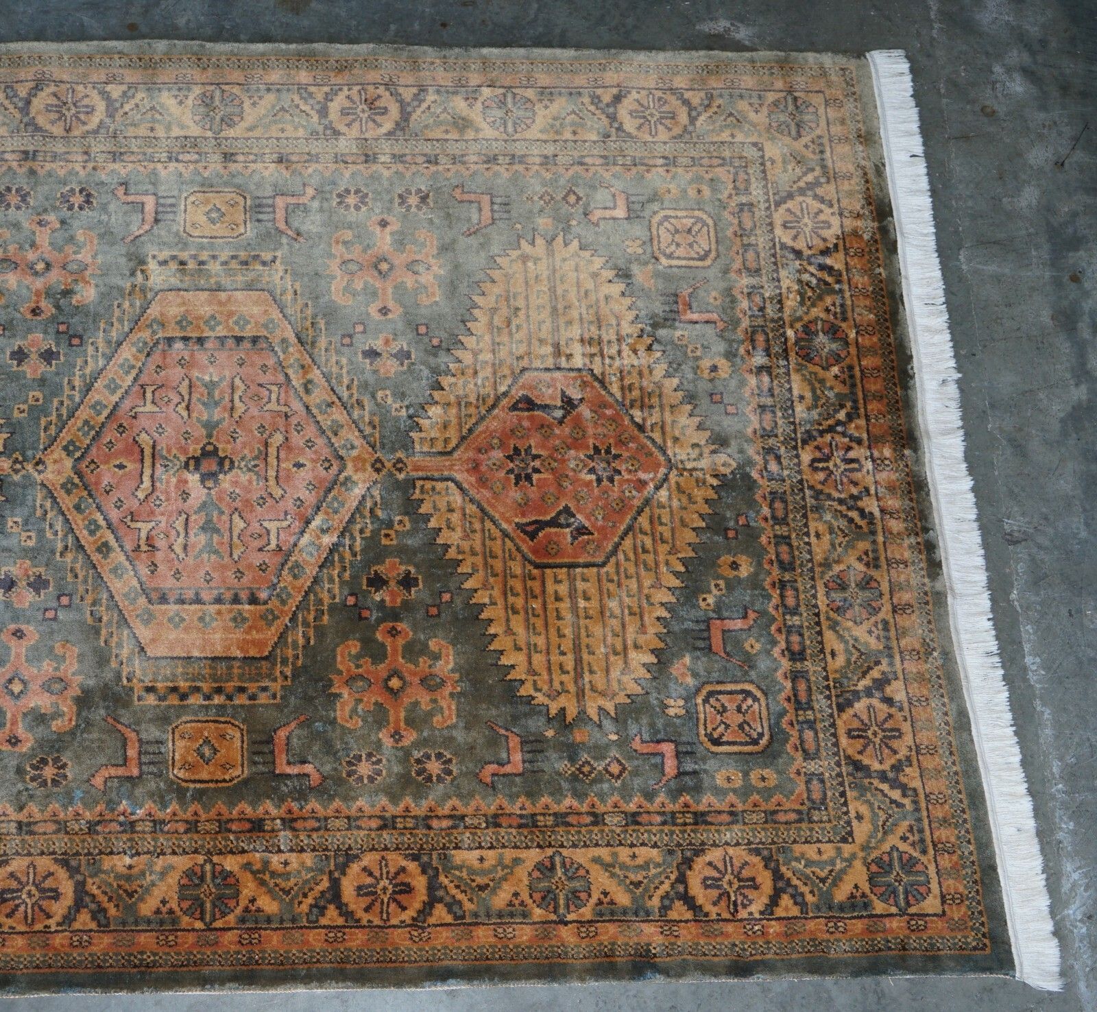 Large French 275x182 Cm Antique Aztek Kilim Style Rug / Carpet Very Nicely Aged photo Textiles