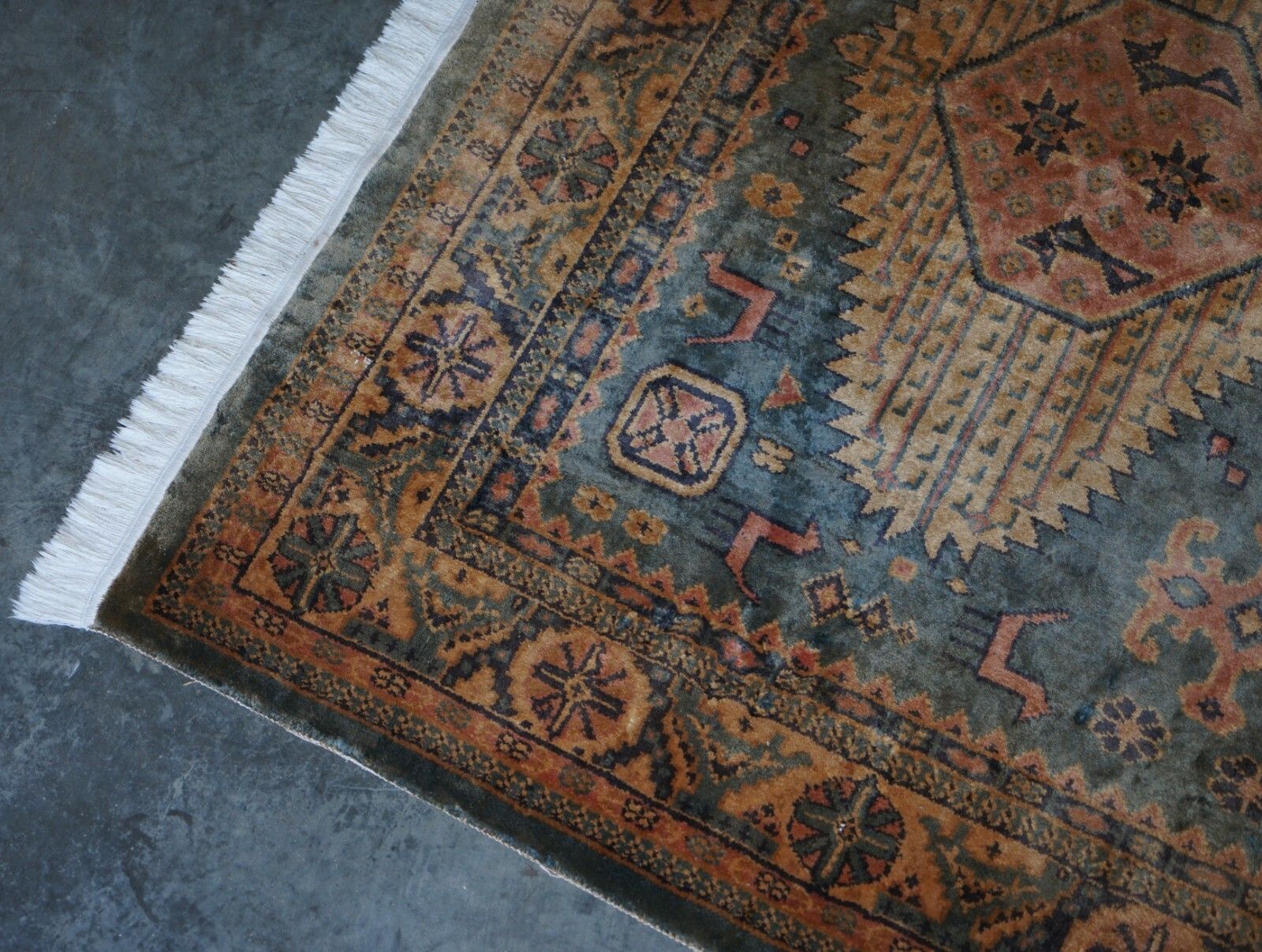 Large French 275x182 Cm Antique Aztek Kilim Style Rug / Carpet Very Nicely Aged photo vintage