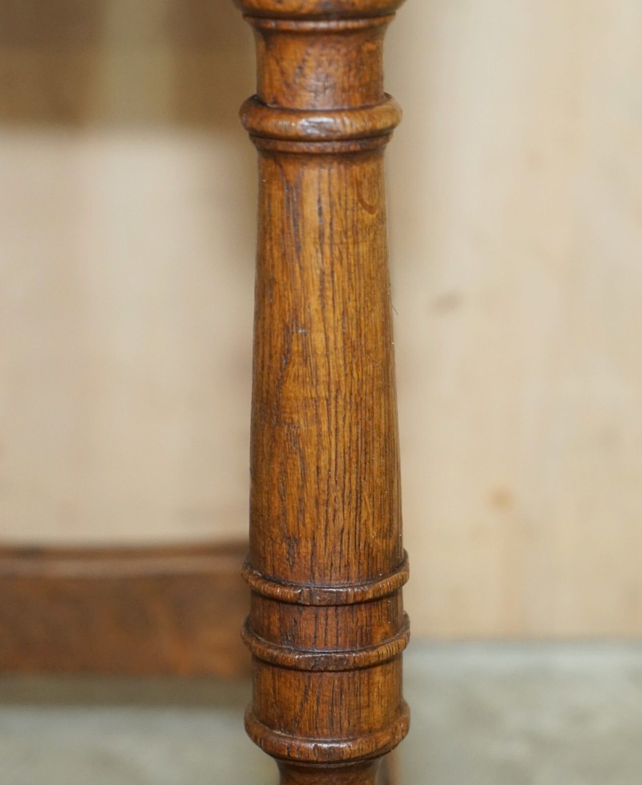 photo for sale Stunning Heavily Burred Oak Antique 18th Century Circa 1780 Jointed Stool Table