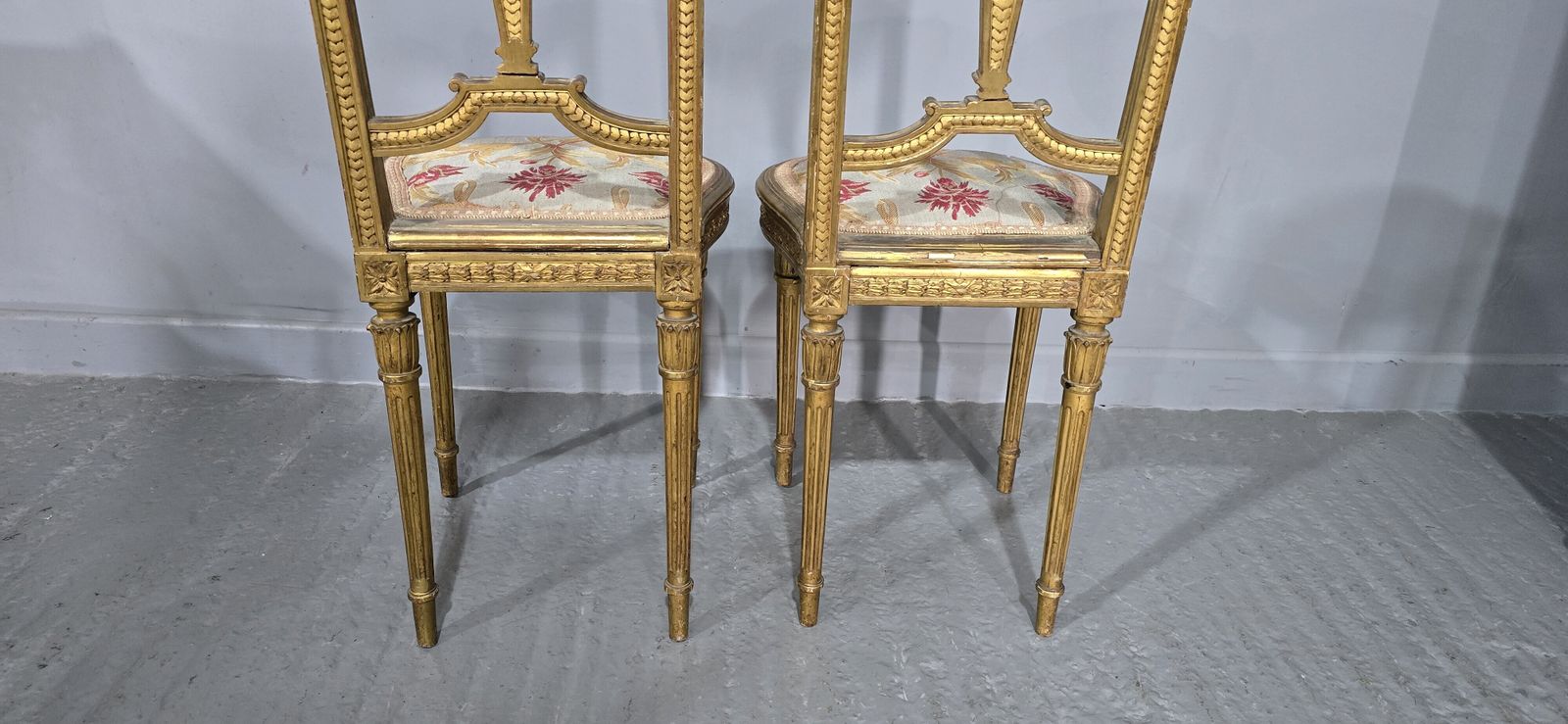 Excellent Pair French Boudoir Chairs photo vinterior