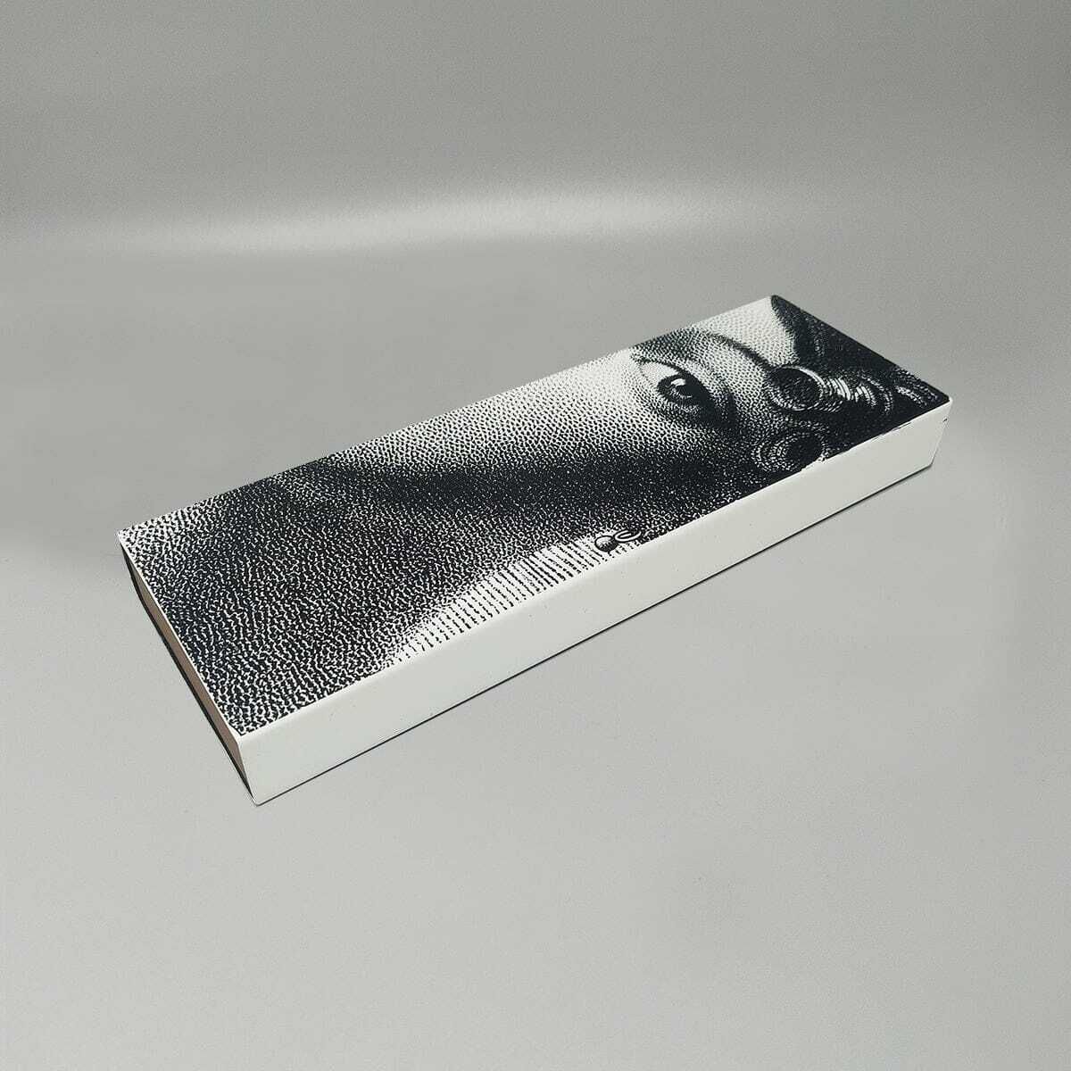 2000s Astonishing Black And White Fornasetti Box Signed Fornasetti. Made In Italy photo for sale