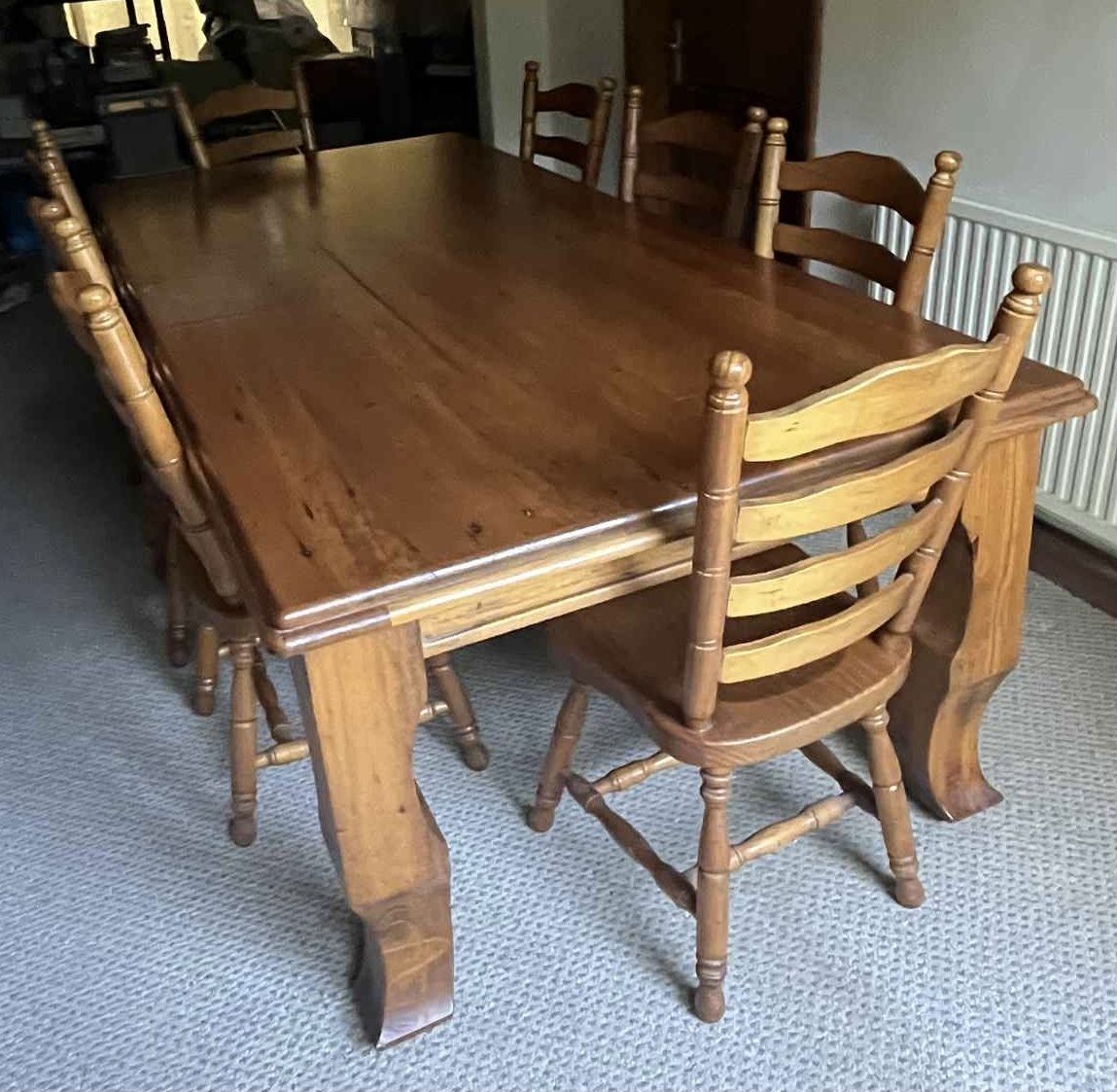Vintage Solid Australian Wood Farmhouse Table And Chairs photo 600.0