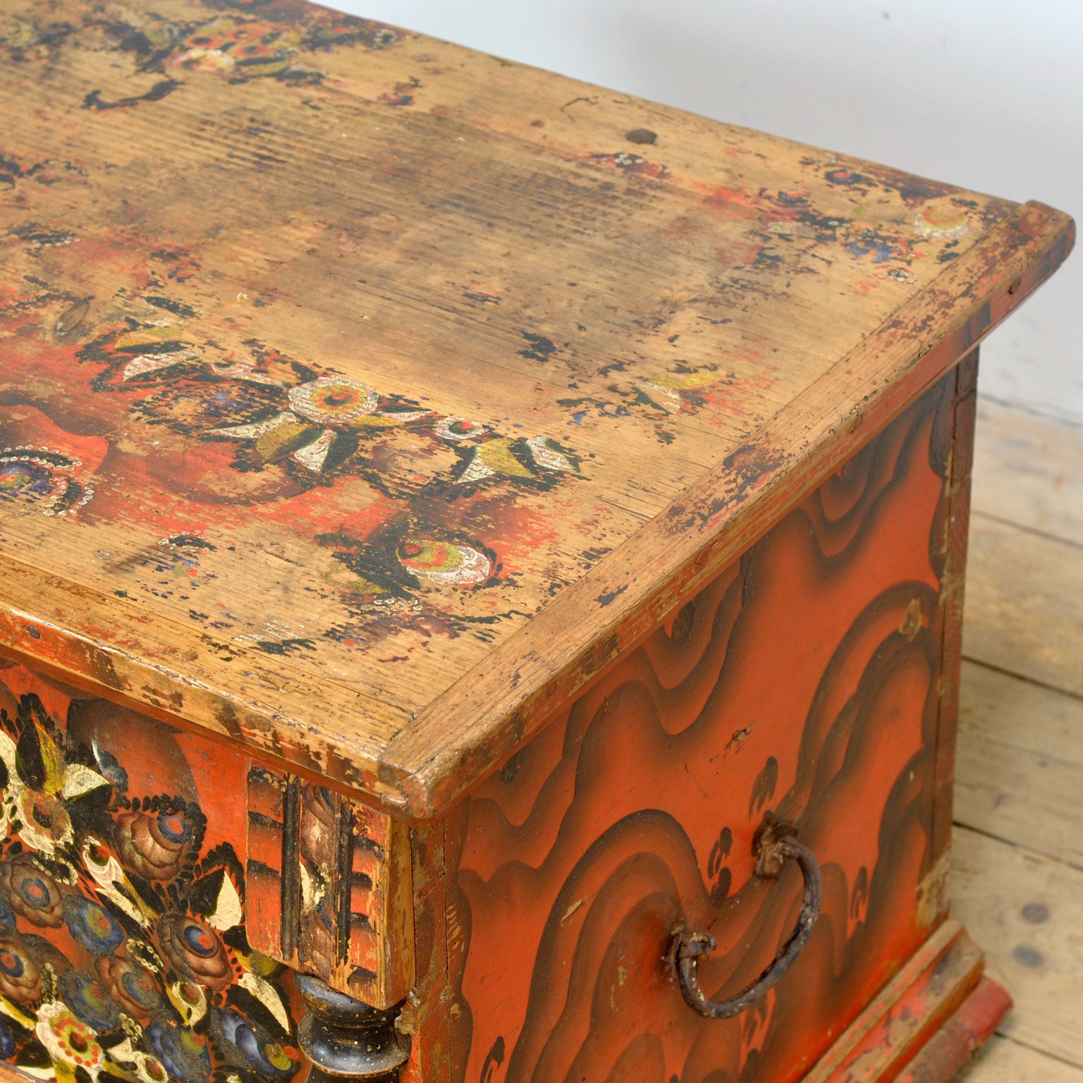 Folk Art Wedding Chest, Circa 1850 photo furniture