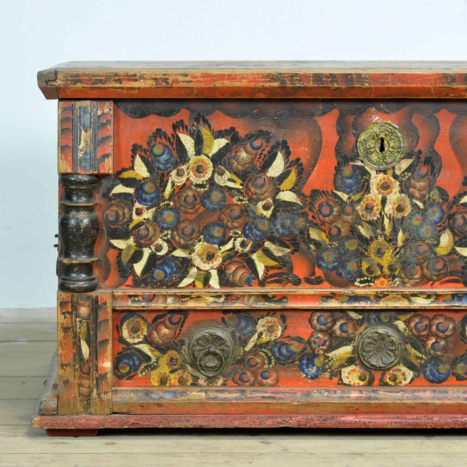 Folk Art Wedding Chest, Circa 1850 photo 795.0