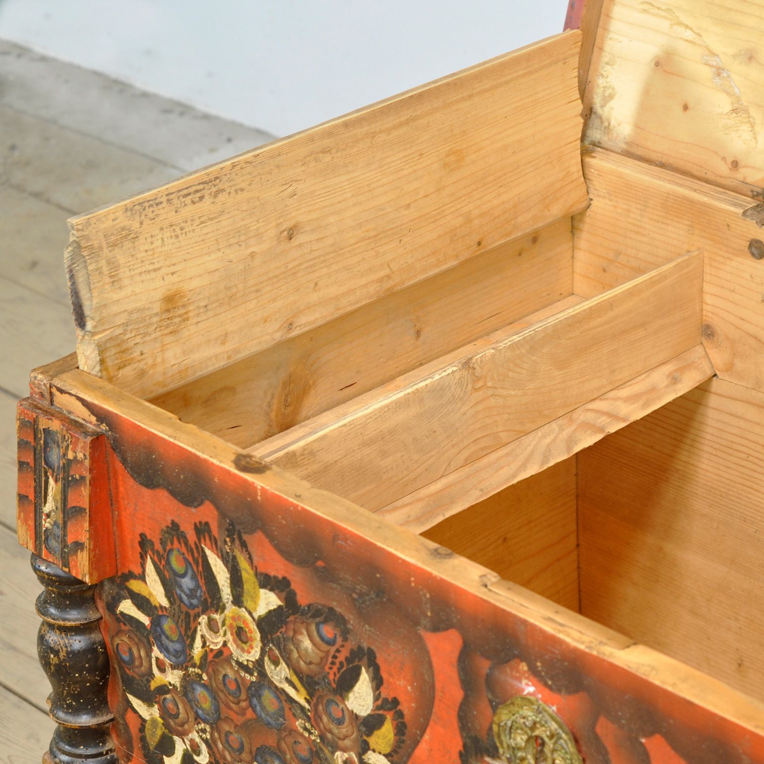 photo for sale Folk Art Wedding Chest, Circa 1850