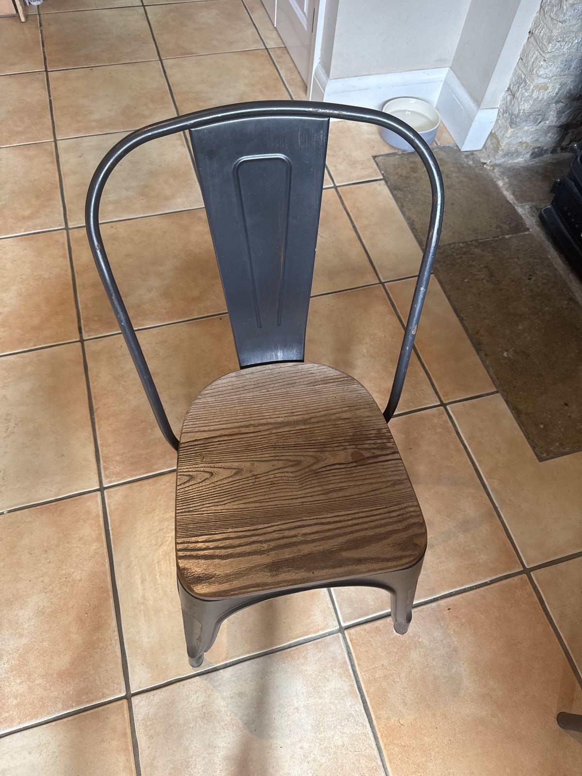 Metal French Cafe Chairs photo for sale