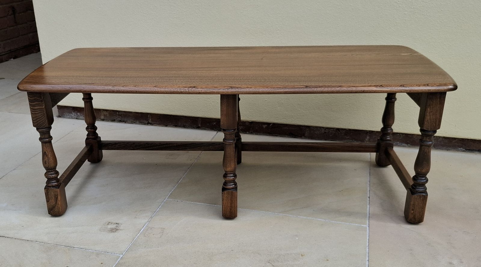 250.0 Ercol Old Colonial Nest Of Trinity Tables 3 Coffee / Side Vintage Tables photo