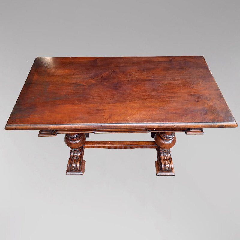 Console Or Small Desk In Varnished Wood photo furniture