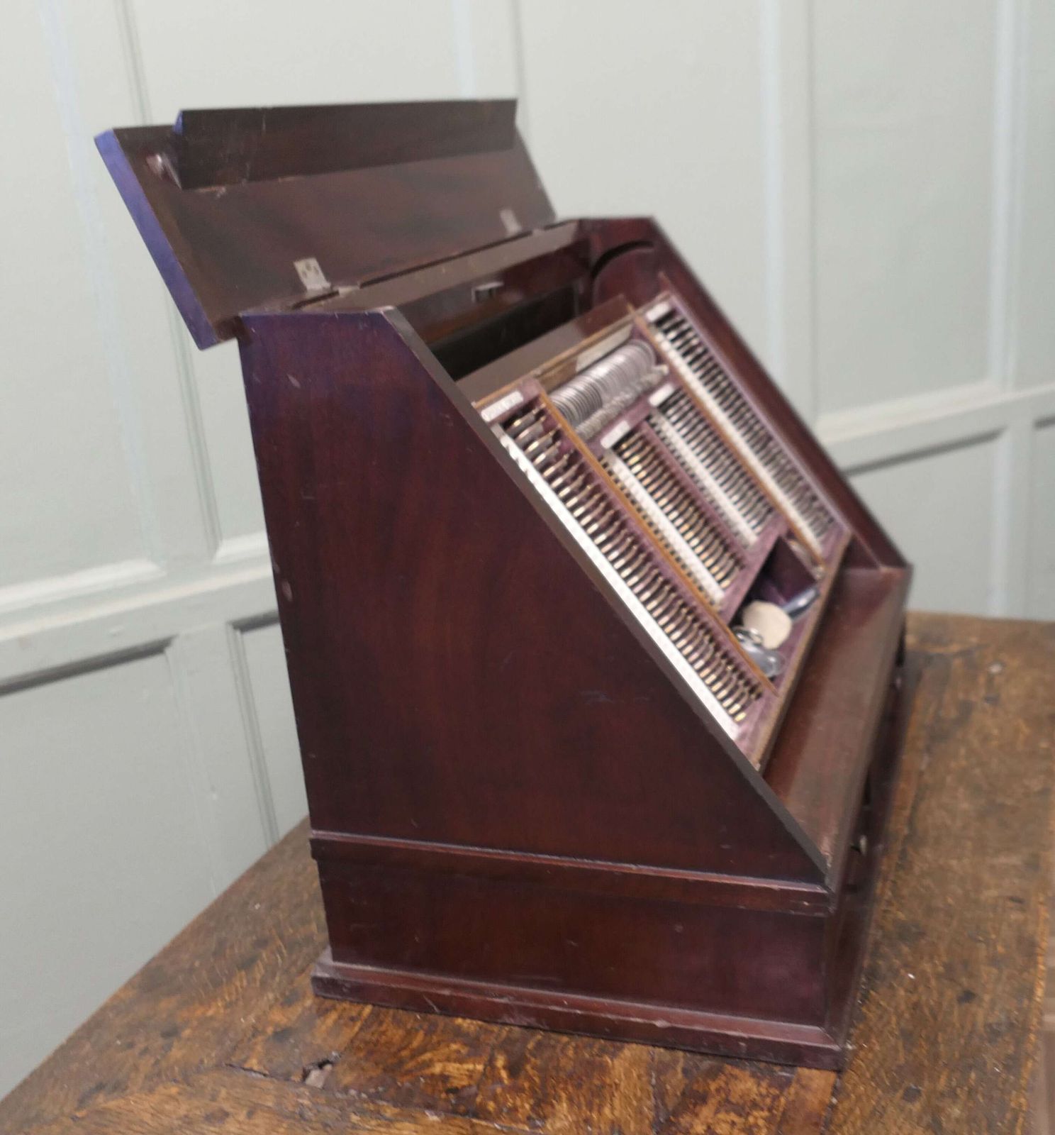 19th Century Optician Or Optometrist Test Glasses Lens Kit In Cabinet photo vinterior