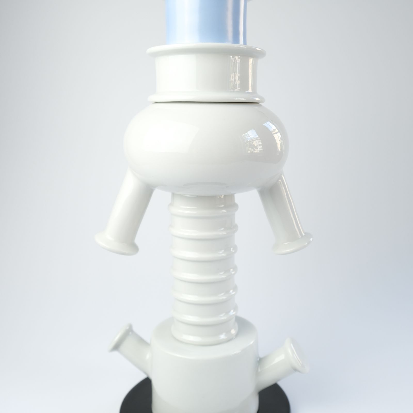 Ettore Sottsass Postmodern "Tigris" Porcelain Vase For Memphis Milano, 1983 photo buy