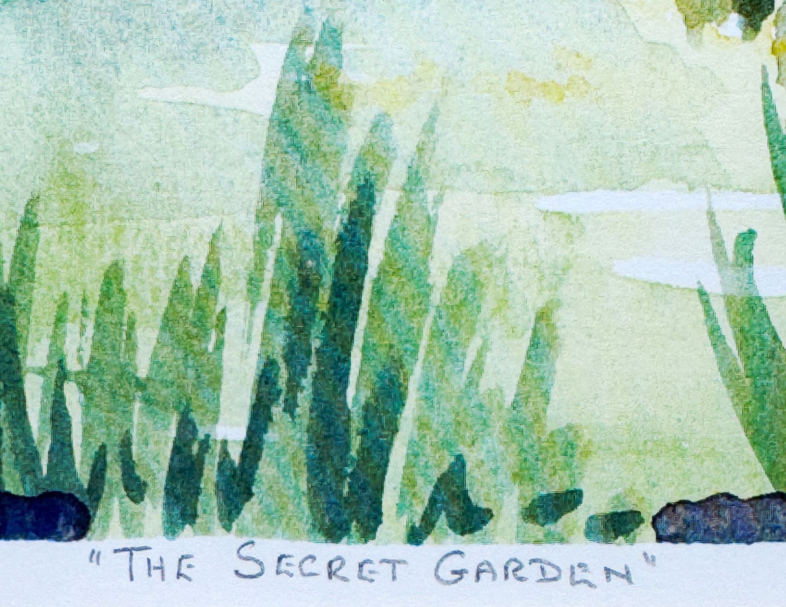 The Secret Garden Pencil Signed Limited Edition Contemporary Print By Anne Whittle photo furniture
