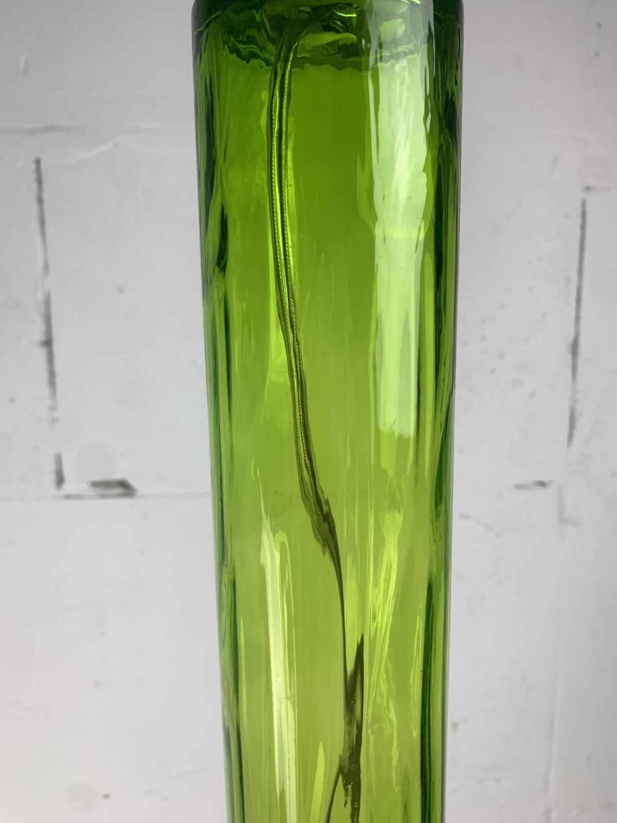 photo for sale Midcentury Extra Large Green Glass Tube Pendant, Staff Leuchten 1960s 1970s