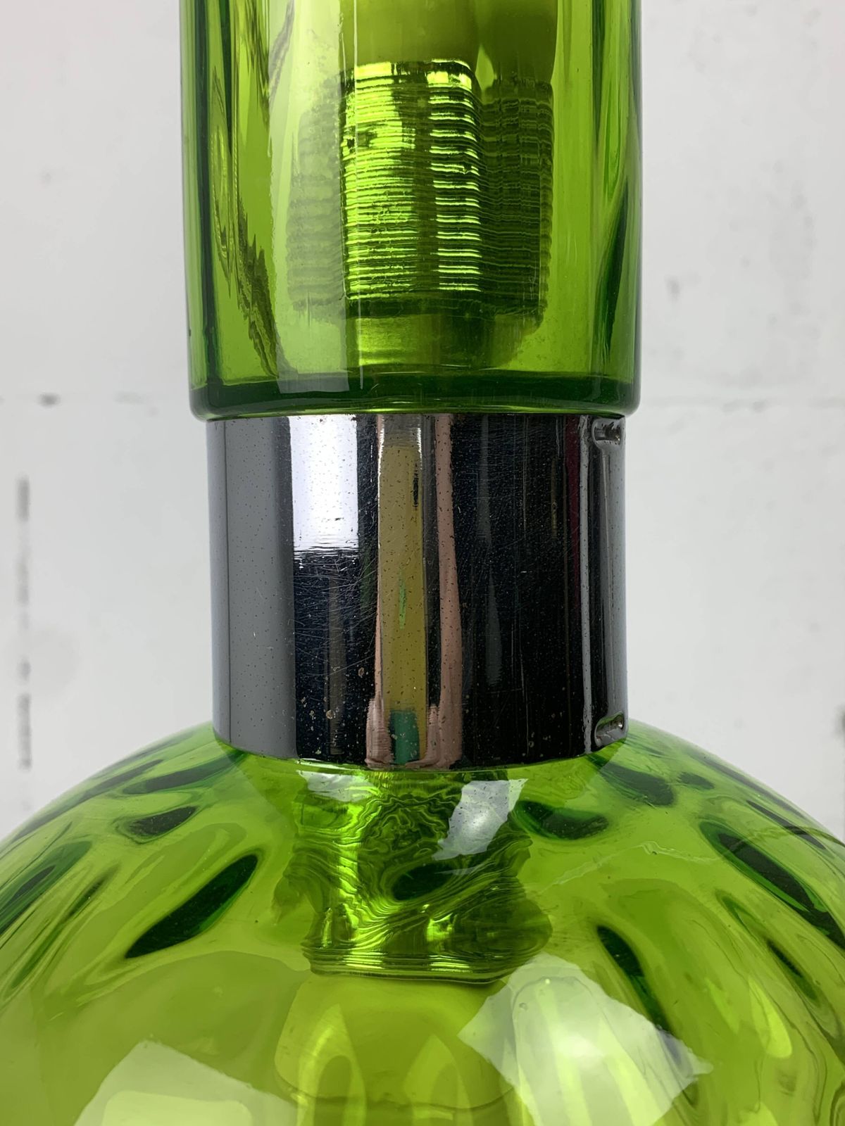 photo vintage Midcentury Extra Large Green Glass Tube Pendant, Staff Leuchten 1960s 1970s