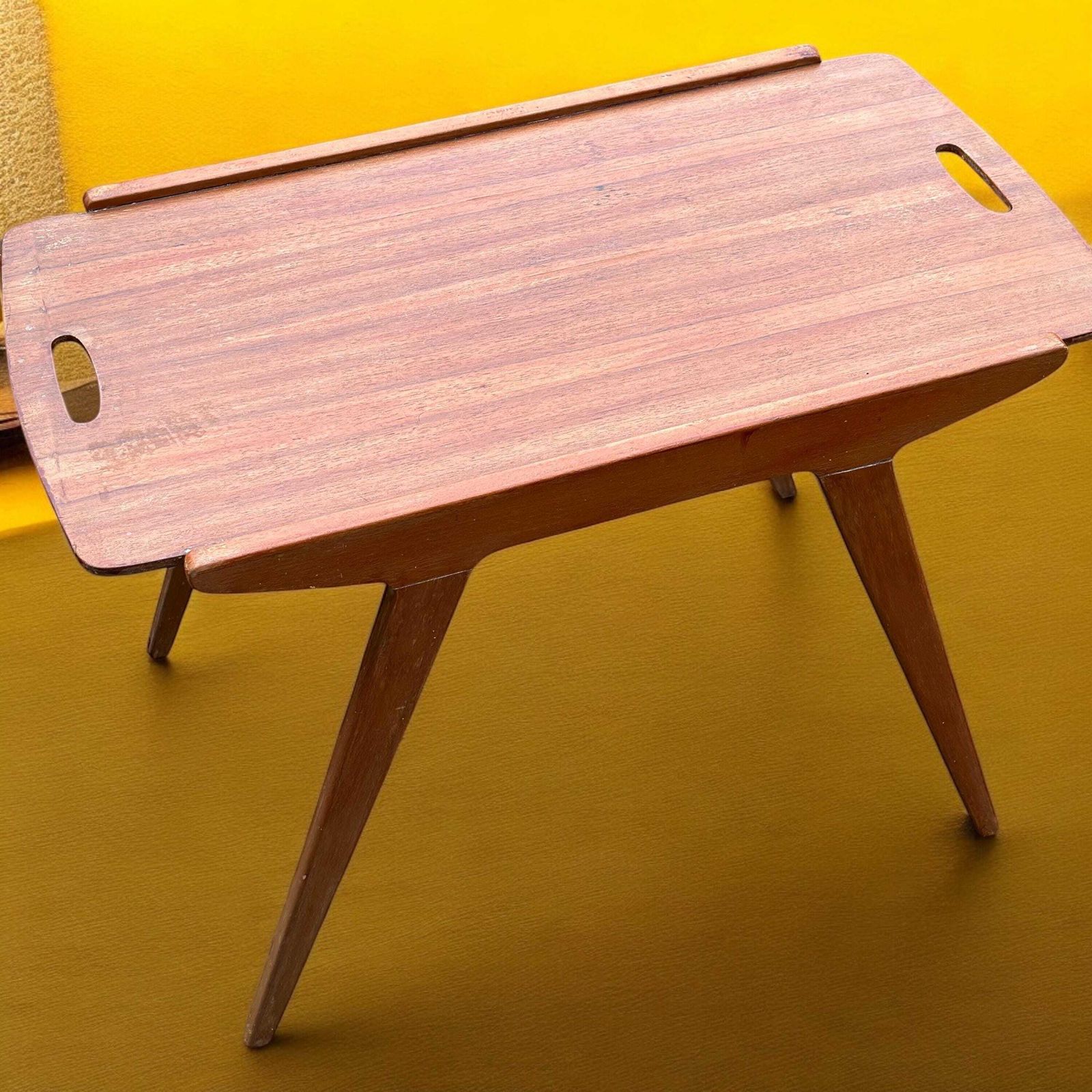 Midcentury Tray Coffee Table Teak And Birch 1960s Design Scandinavian Style photo Furniture