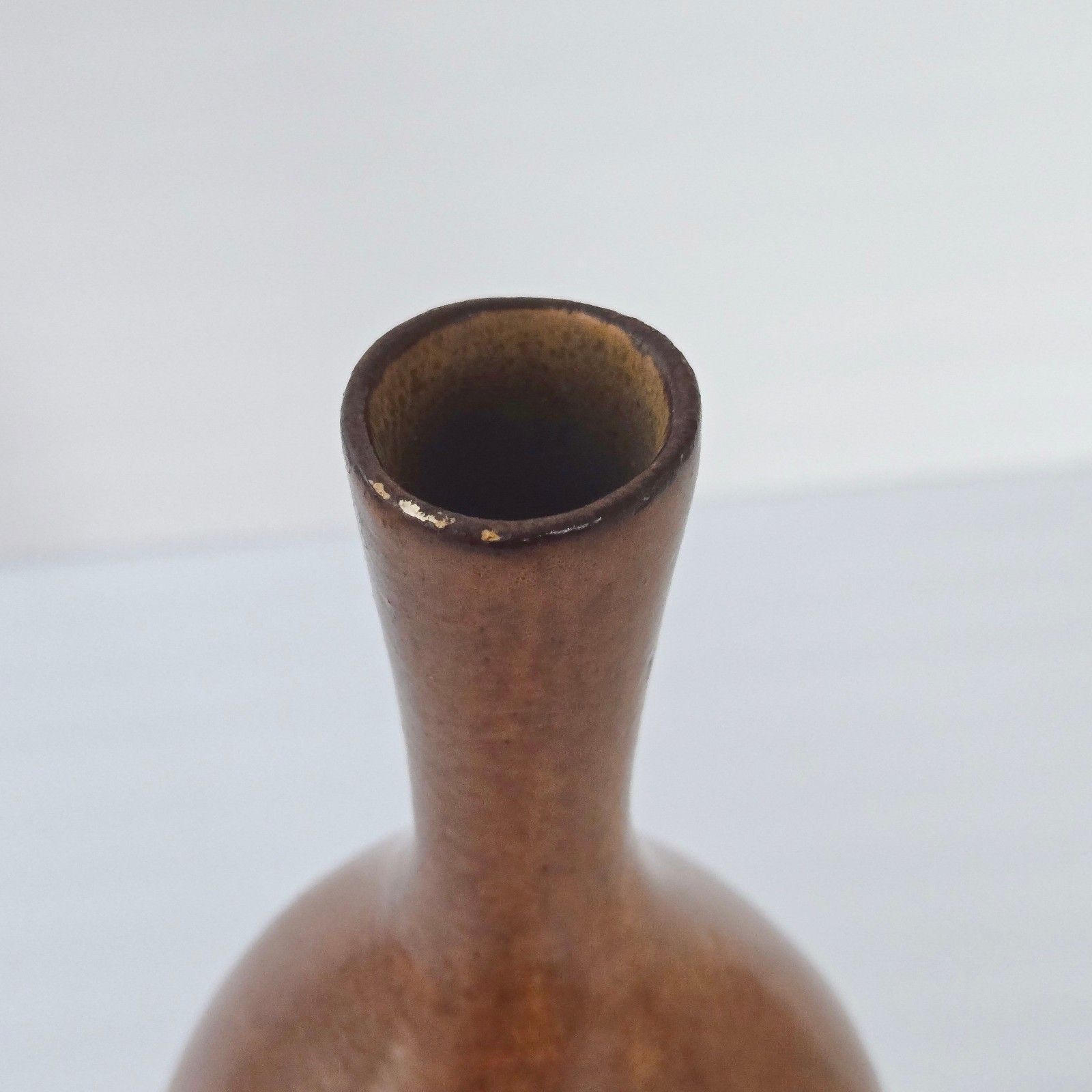 Vintage 1960 Jean Payen Ceramic 60s Retro Bottle Vase Dlg Ruelland Jouve photo for sale