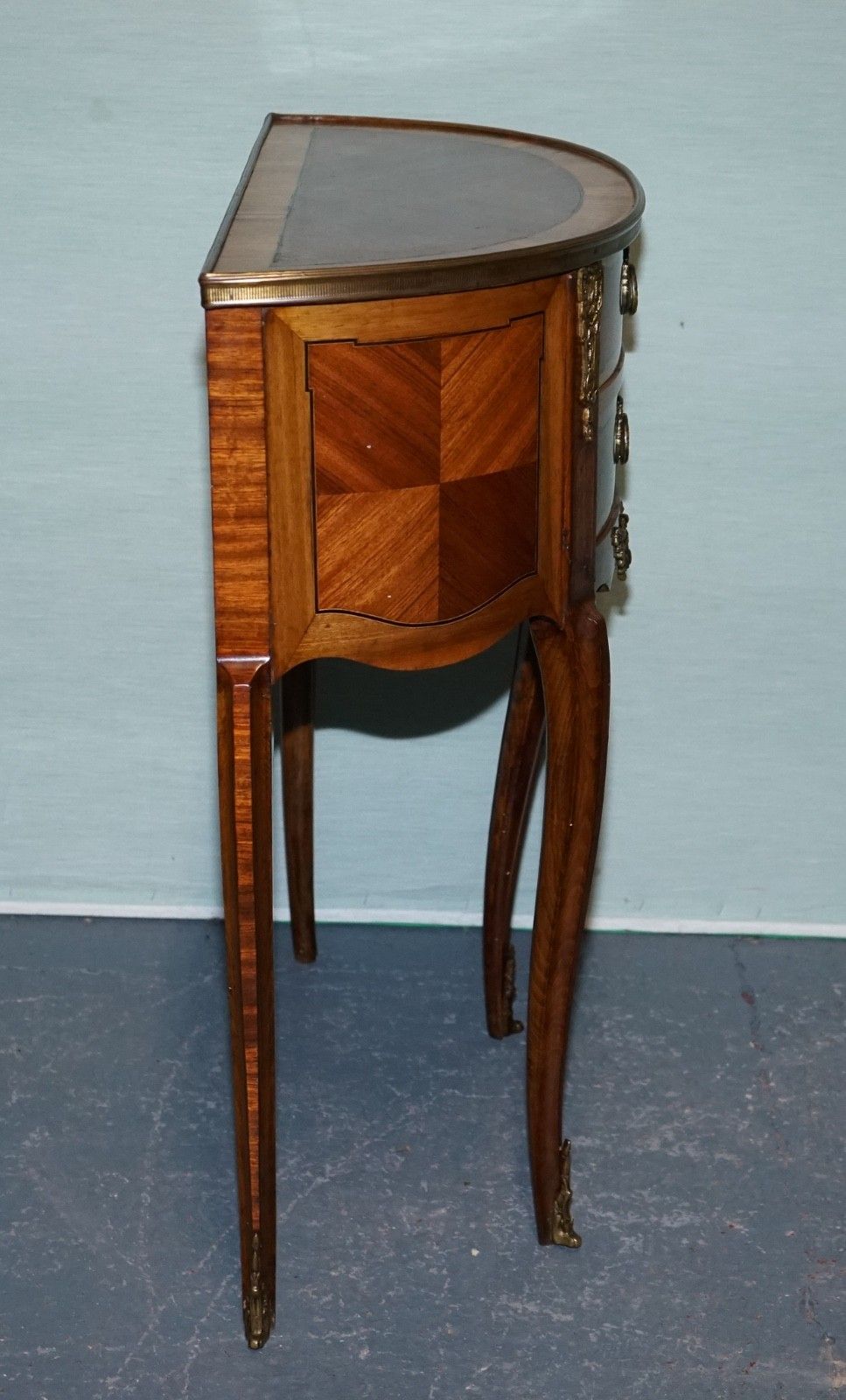 photo buy Louis XV Style Marquetry Side Table Nightstand With Gilt Gold Mounts