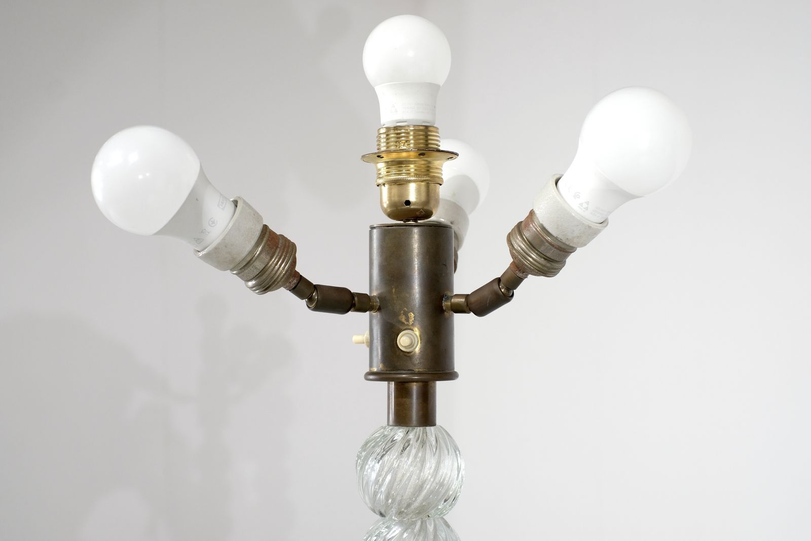 Floor Light In Murano And Bronze Attributed Attributed To Seguso Vetri, Italy. photo for sale