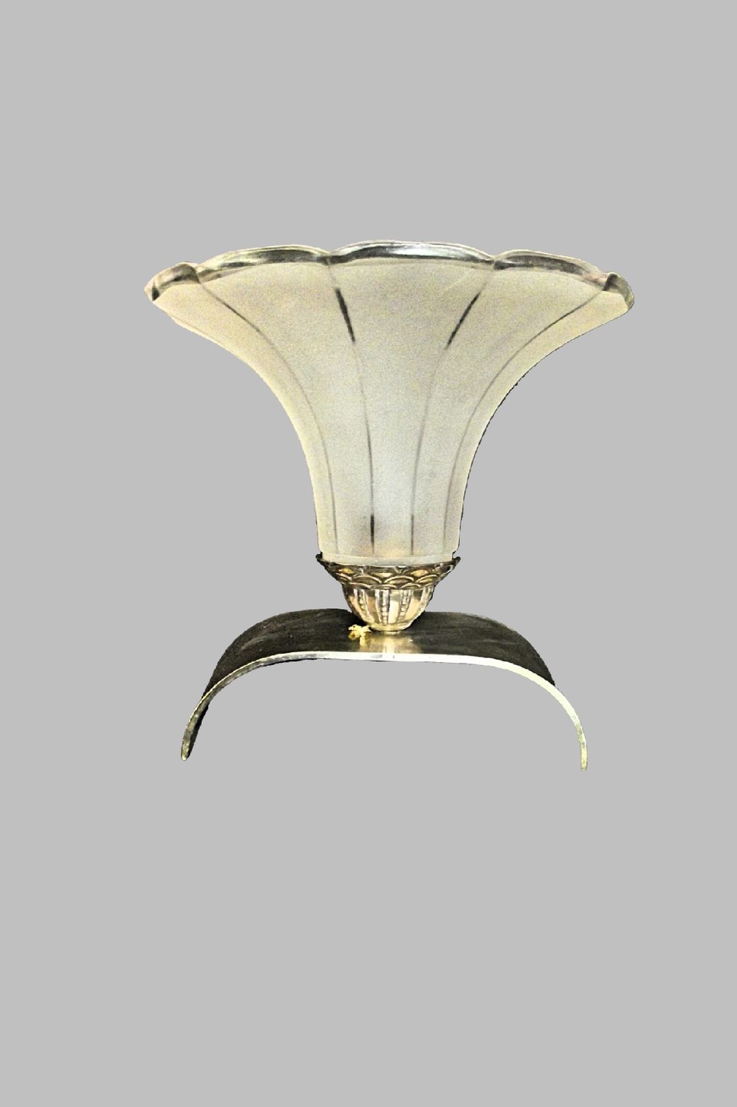 Pair Of Art Deco Lamps In Unique Stylish Design France 1930s photo vinterior