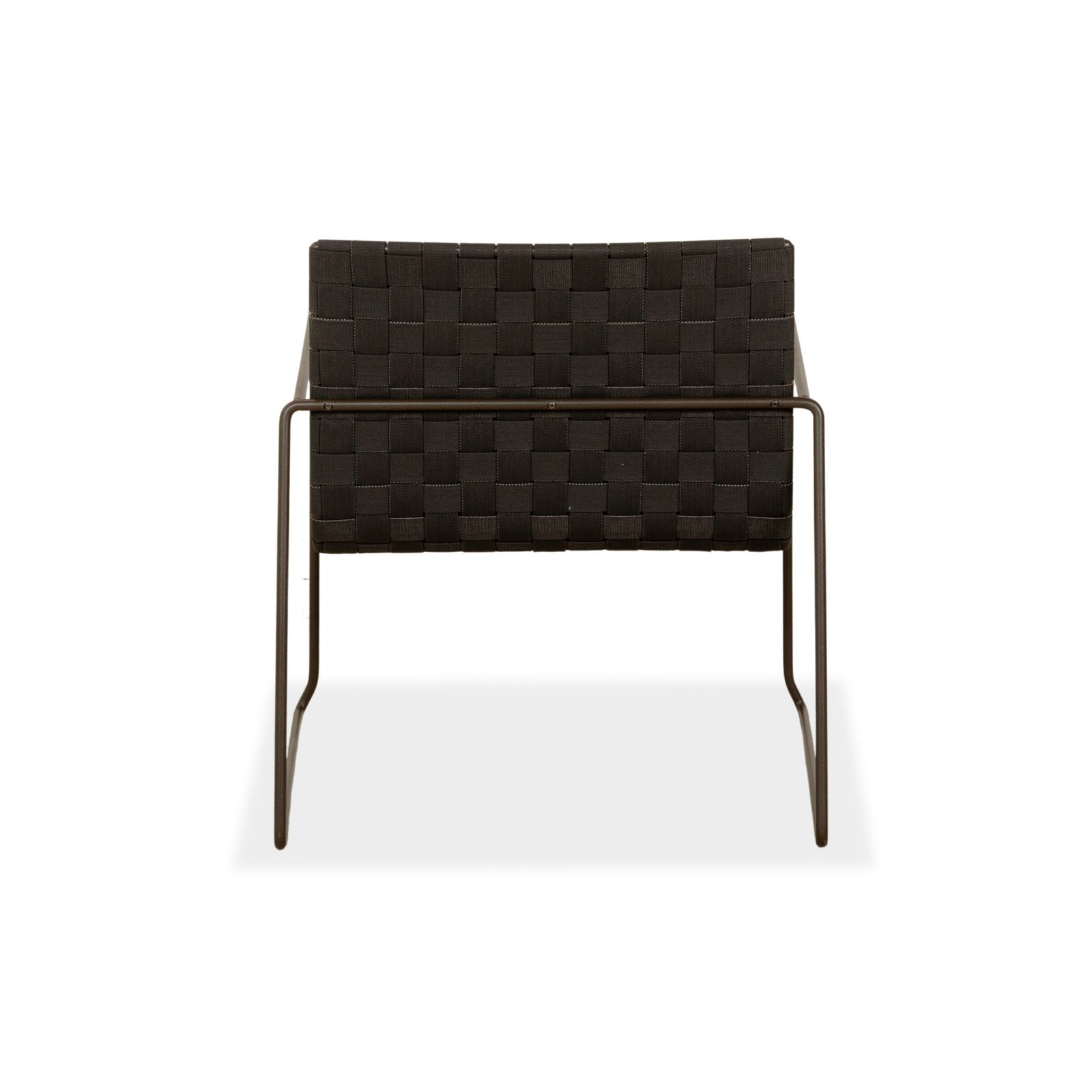 Fauteuil outdoor Andreu World Trenza en métal, noir brun foncé photo buy