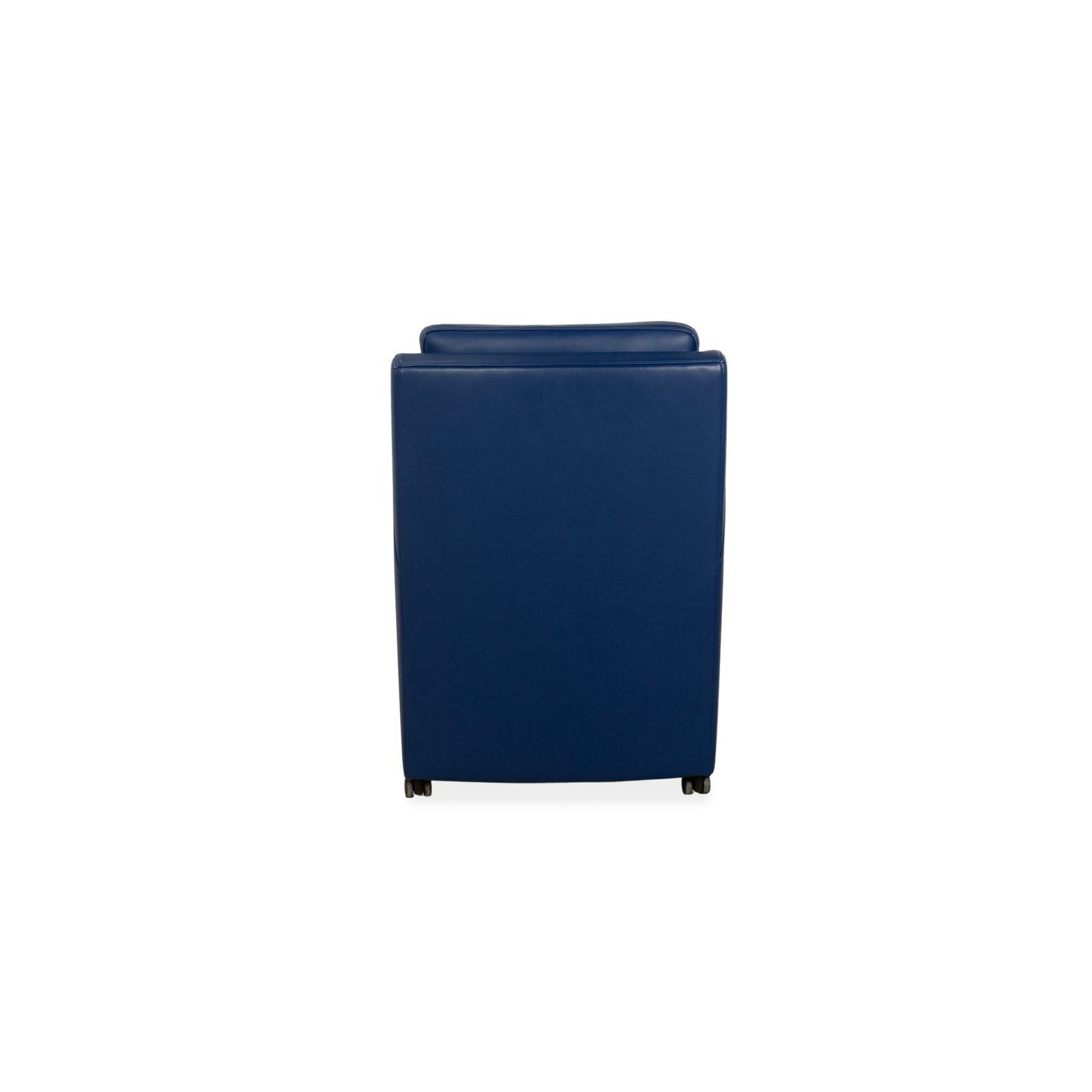 photo furniture Fauteuil Rolf Benz en cuir bleu, à roulettes