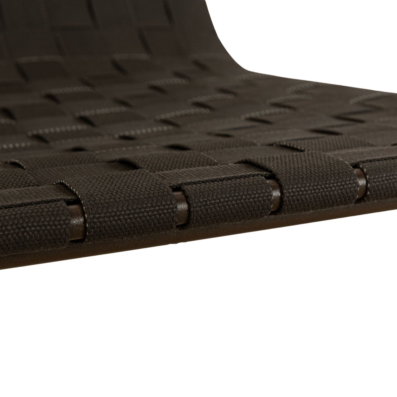 Fauteuil outdoor Andreu World Trenza en métal, noir brun foncé photo for sale