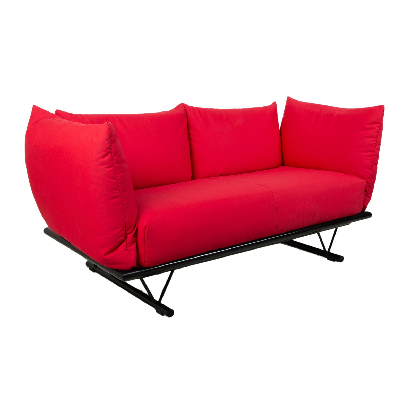 Ligne Roset Prao Fabric Two Seater Sofa Red Manual Function photo for sale