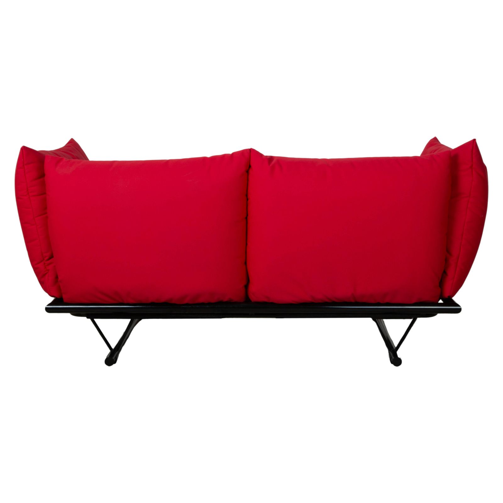 Mobilier Canapé 2 places Ligne Roset Prao en tissu rouge, fonction manuelle photo