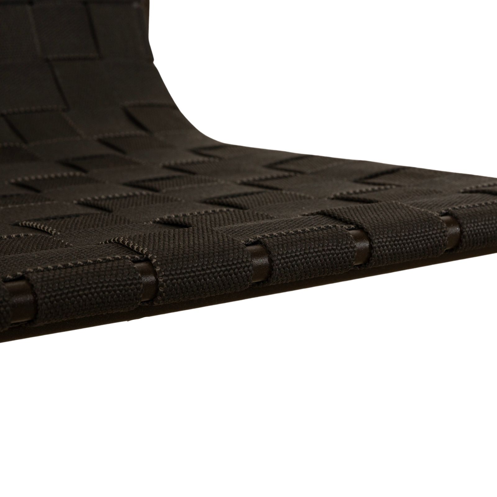 Chaise Andreu World Trenza en métal, noire brun foncé, extérieur photo for sale