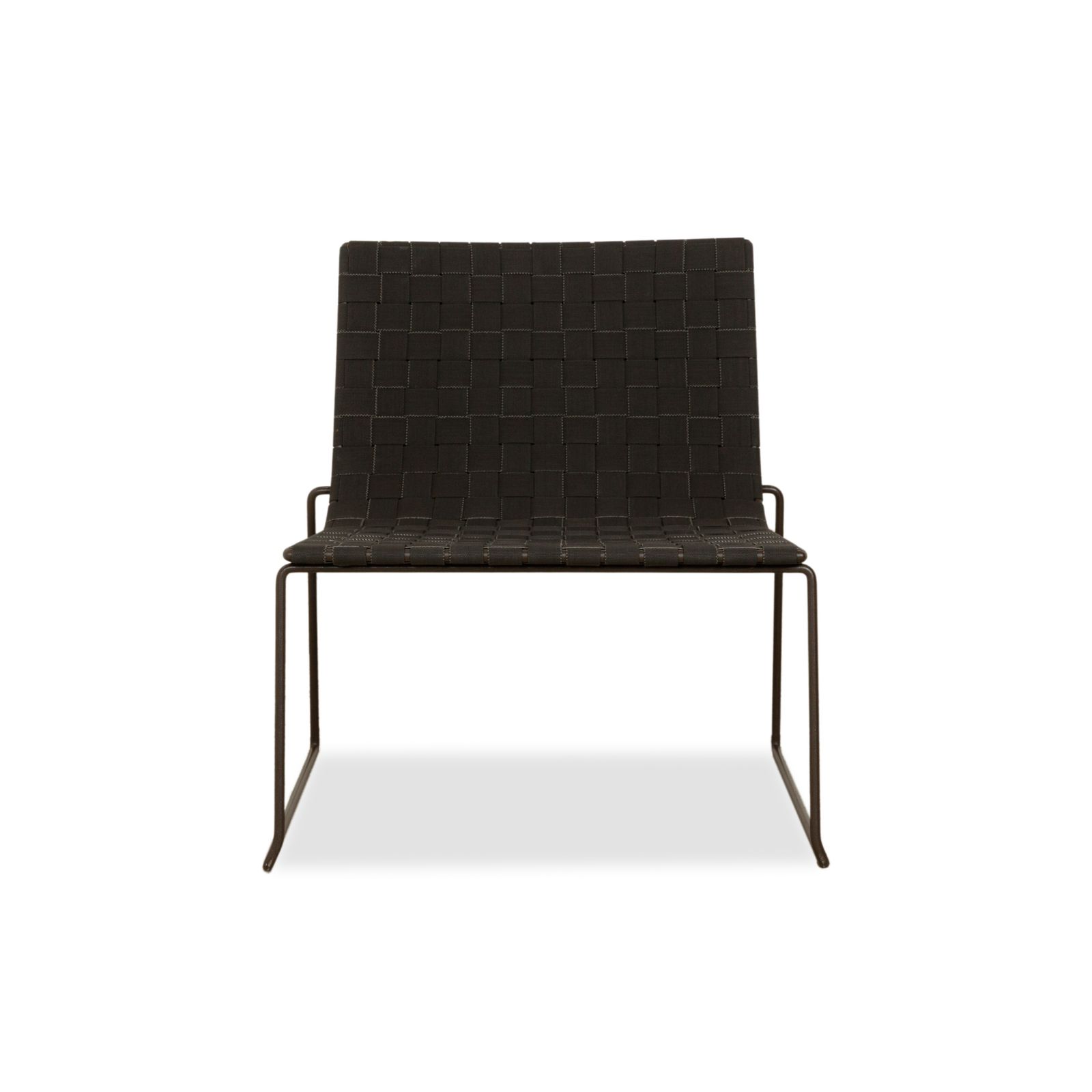 Andreu World Trenza Metal Fabric Wicker Armchair Black Grey Anthracite Outdoor photo vinterior
